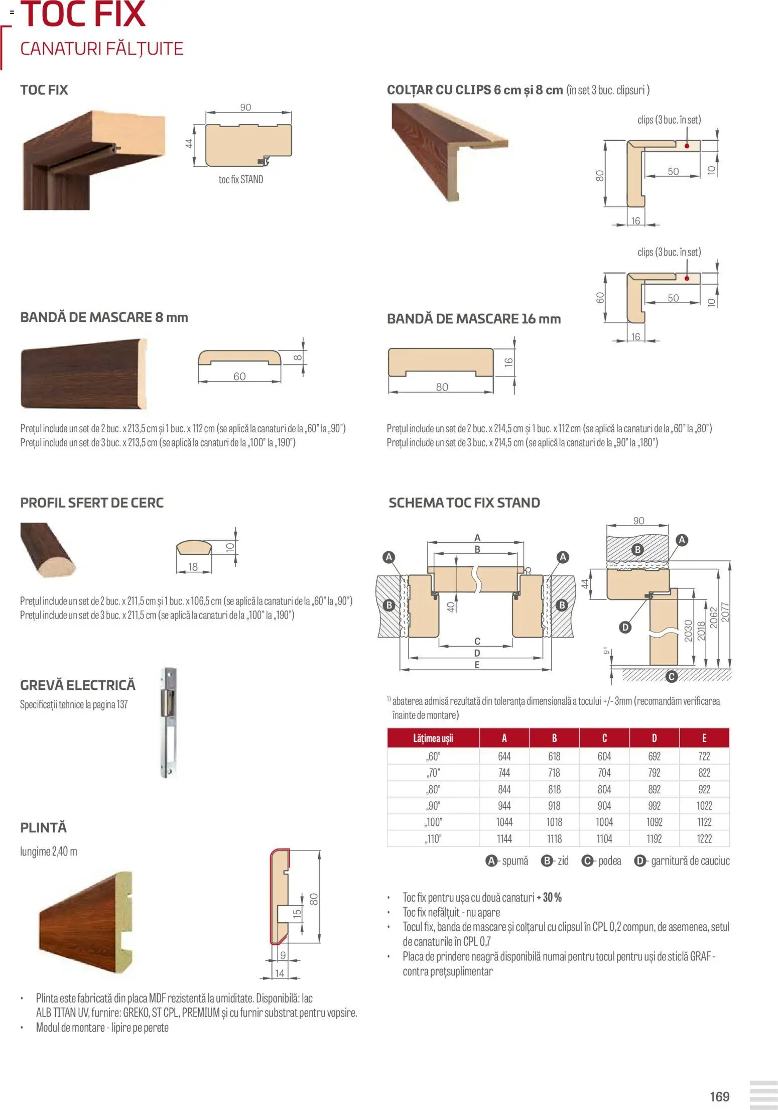 Noul catalog Proges – valabil de la 23.08.2024 | Pagină: 169 | Produse: Colțar, Ușă