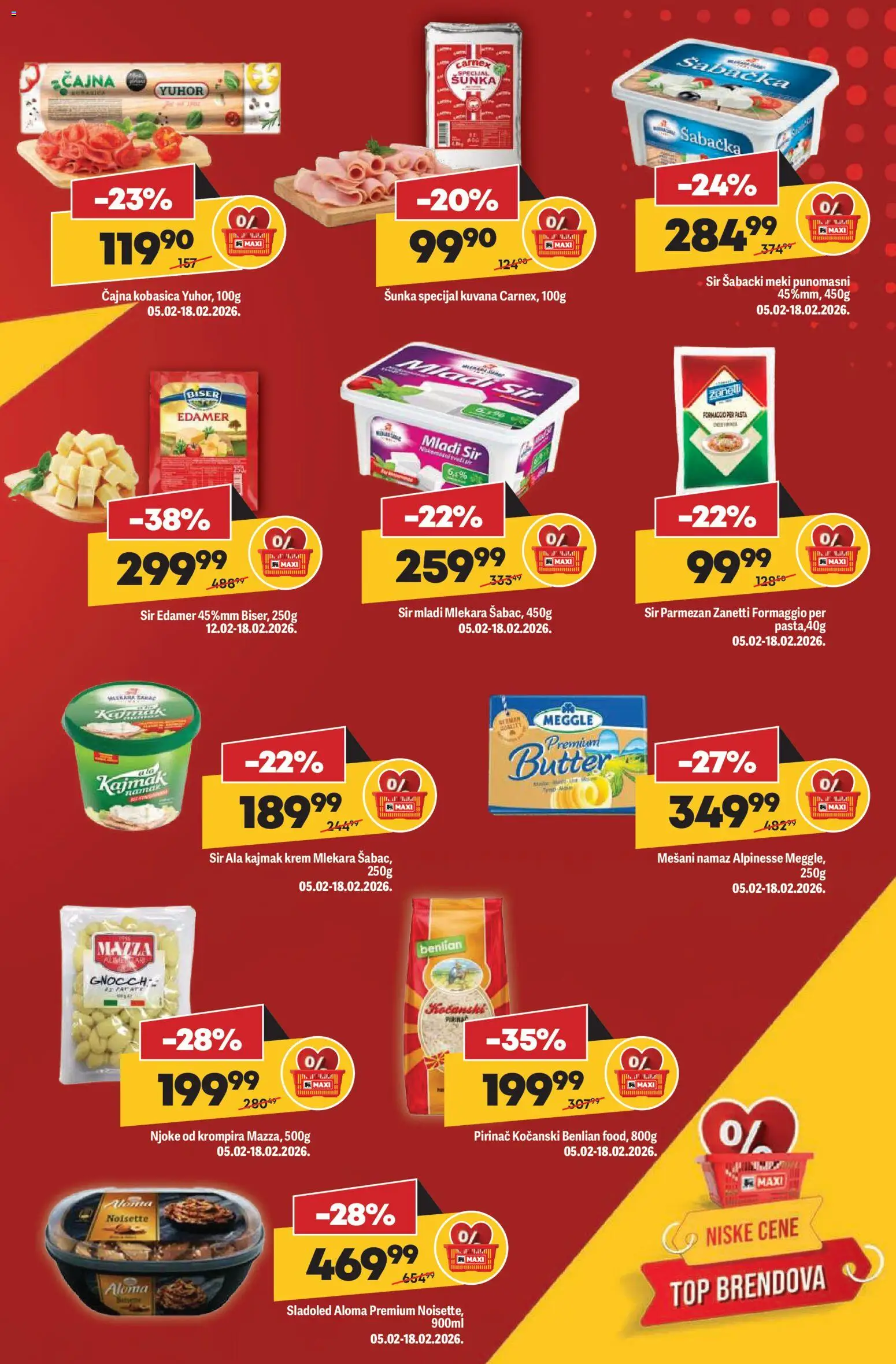 Maxi katalog - važi od 12.02.2026 | Strana: 3 | Proizvode: Sladoled, Edamer, Pirinač, Kajmak