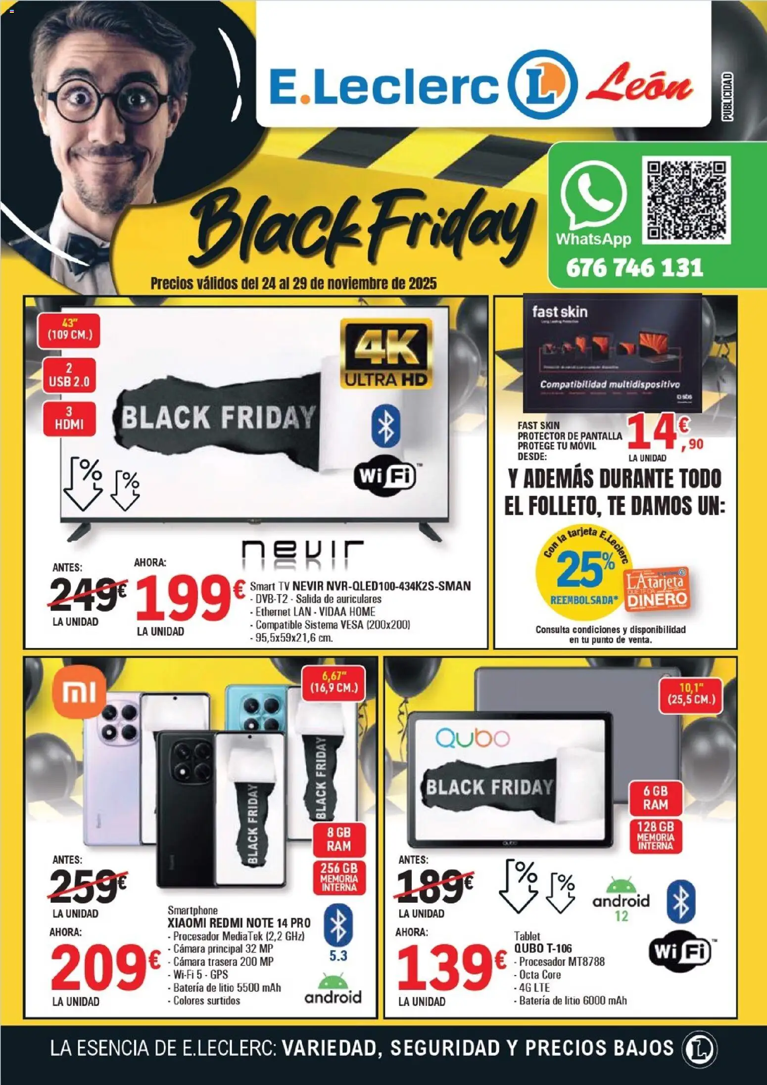 E.Leclerc - Black Friday │ válido desde el 24.11.2025 | Página: 1 | Productos: Té, Tablet, Cámara, USB