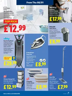 Preview of Lidl - Lidl Weekly valid from 08.01.2026 | Page: 17 | Products: Basket, Steam iron, Tiles, Detergent