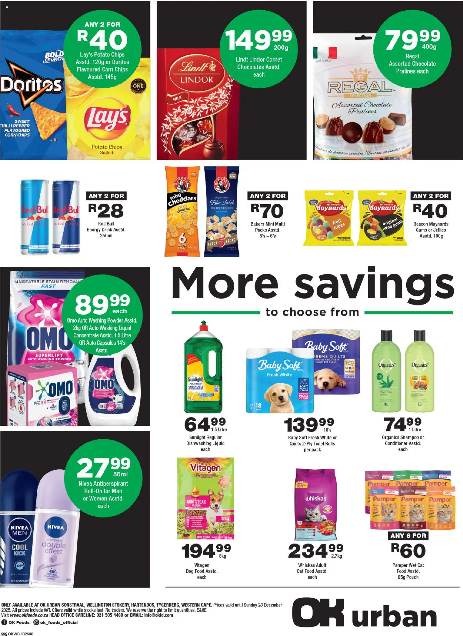 New OK Foods catalogue – valid from 10.12.2025 | Page: 4 | Products: Toilet, Milk, Biscuits, Shampoo