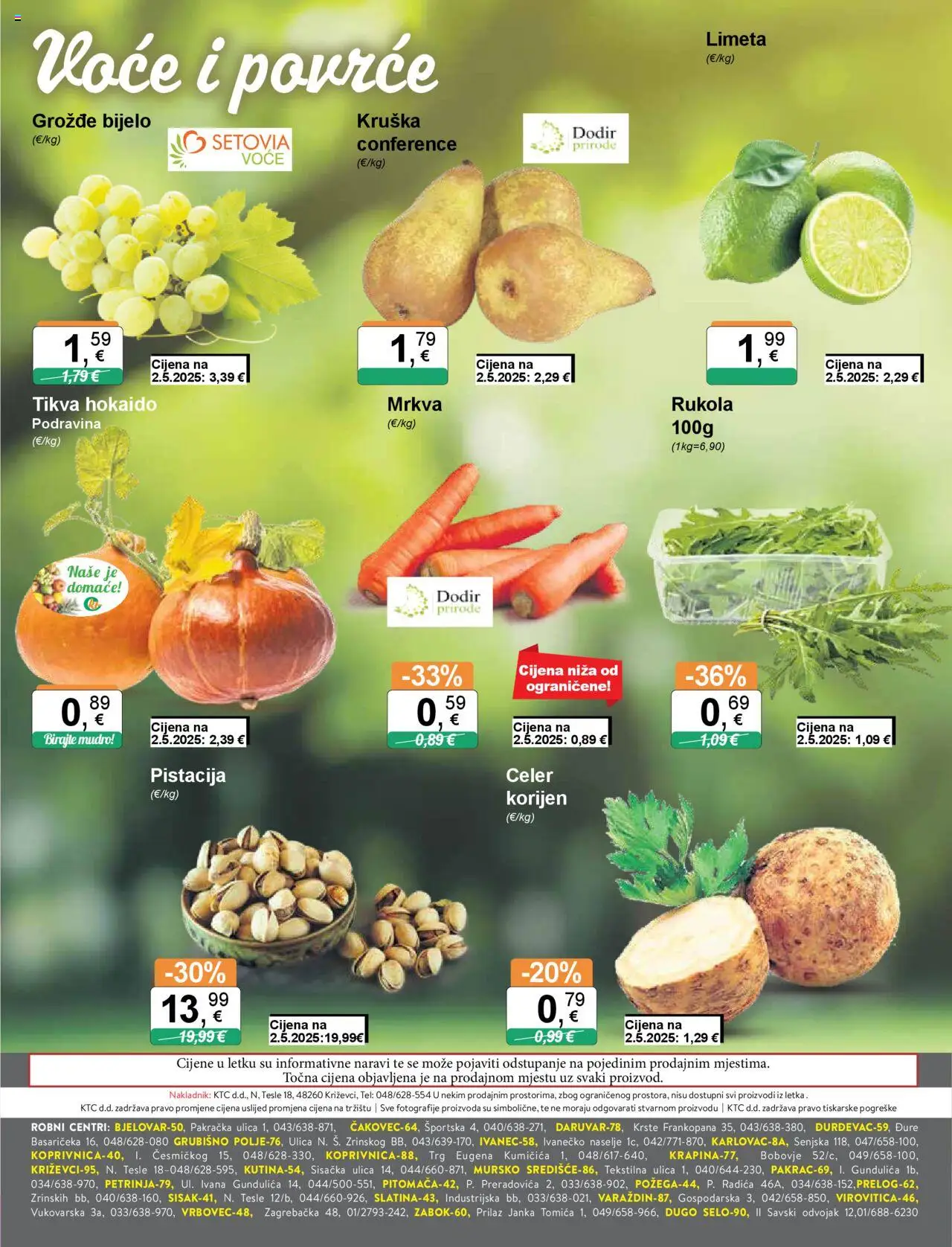 KTC katalog | vrijedi od 04.09.2025 | Stranica: 3 | Proizvodi: Celer, Mrkva, Limeta, Grožđe