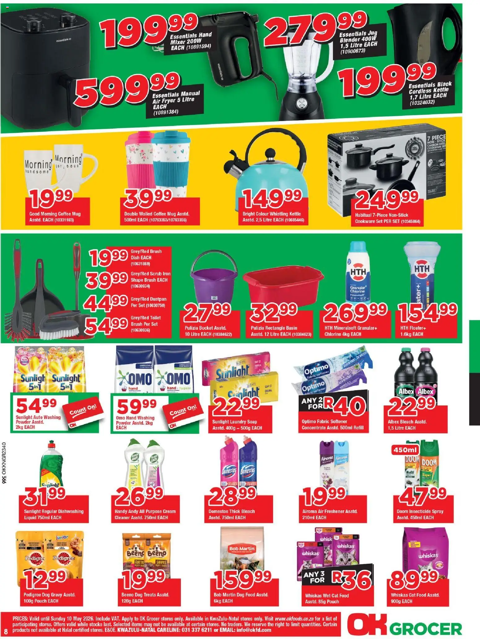 New OK Foods catalogue – valid from 24.04.2026 | Page: 8 | Products: Light, Powder, Brush, Cat food