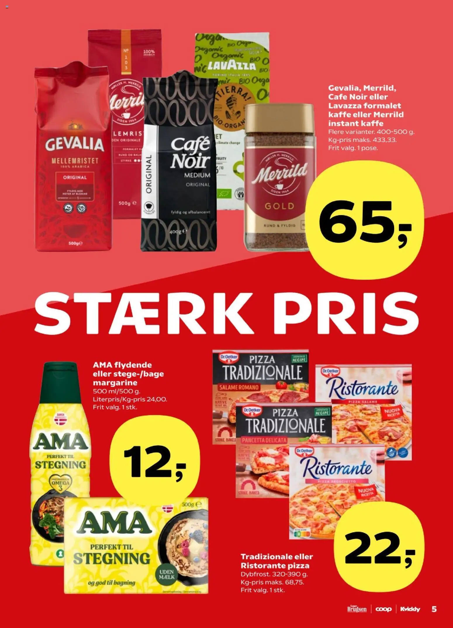 Super Brugsen tilbudsavis – gyldig fra 06.03.2026 | Side: 5 | Produkter: Mælk, Kaffe, Margarine, Instant Kaffe