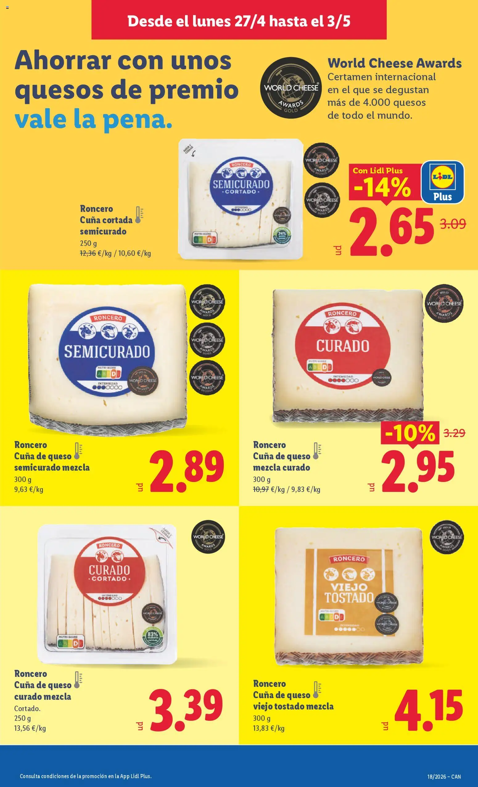 Lidl folleto │ válido desde el 27.04.2026 | Página: 13 | Productos: Queso, Cuna