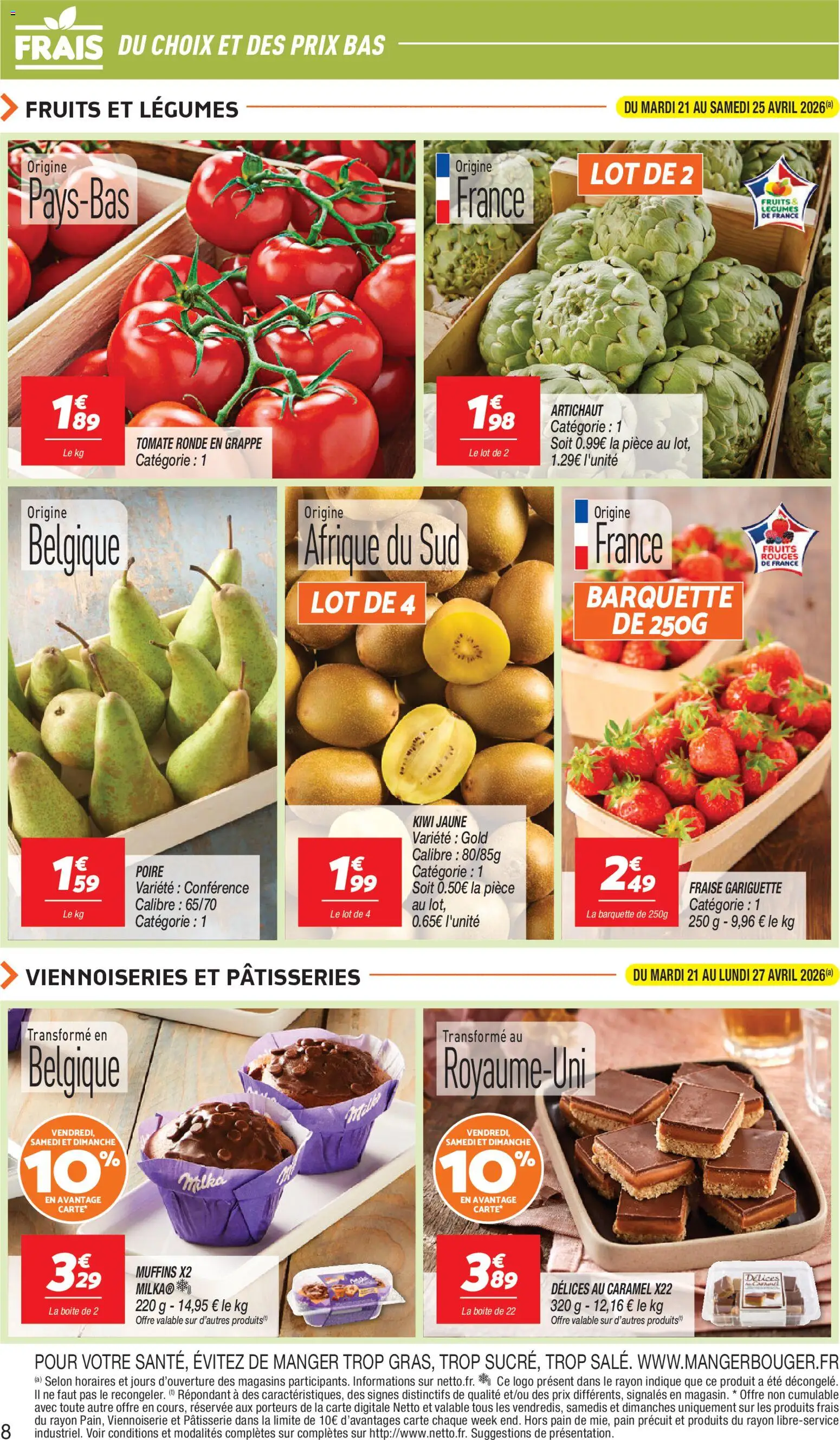 {H1} | Page: 8 | Produits: Muffins, Fraise, Artichaut, Pain