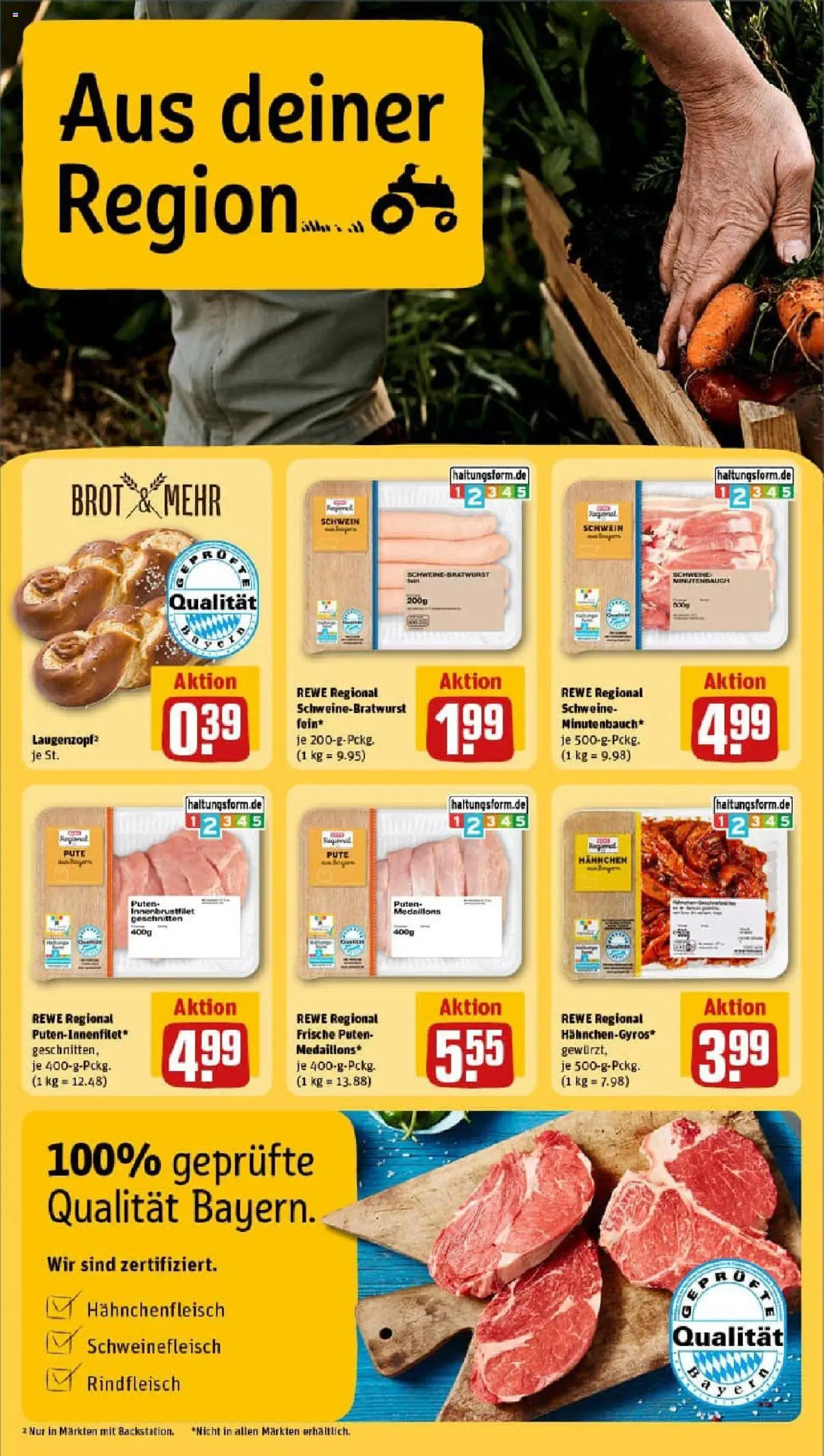 Rewe prospekt Michelau	 - gültig ab dem 27.07.2025 | Seite: 24 | Produkte: Pute, Hahnchen, Brot, Rindfleisch
