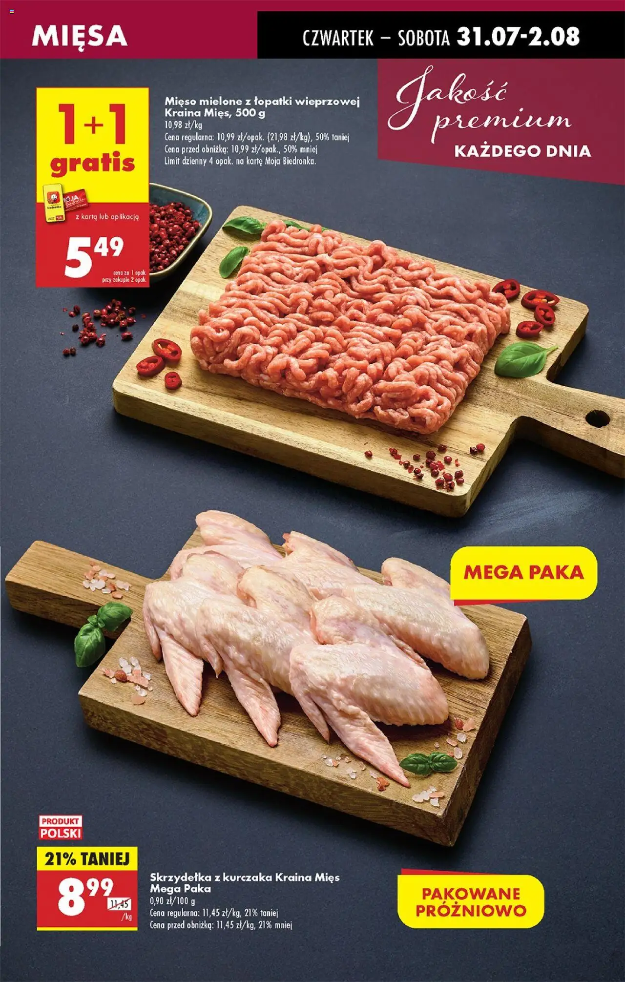 Biedronka gazetka - Oferta W tym tygodniu od 31.07.2025 | Strona: 37 | Produkty: Karta, Mięso, Kraina mięs, Mięso mielone