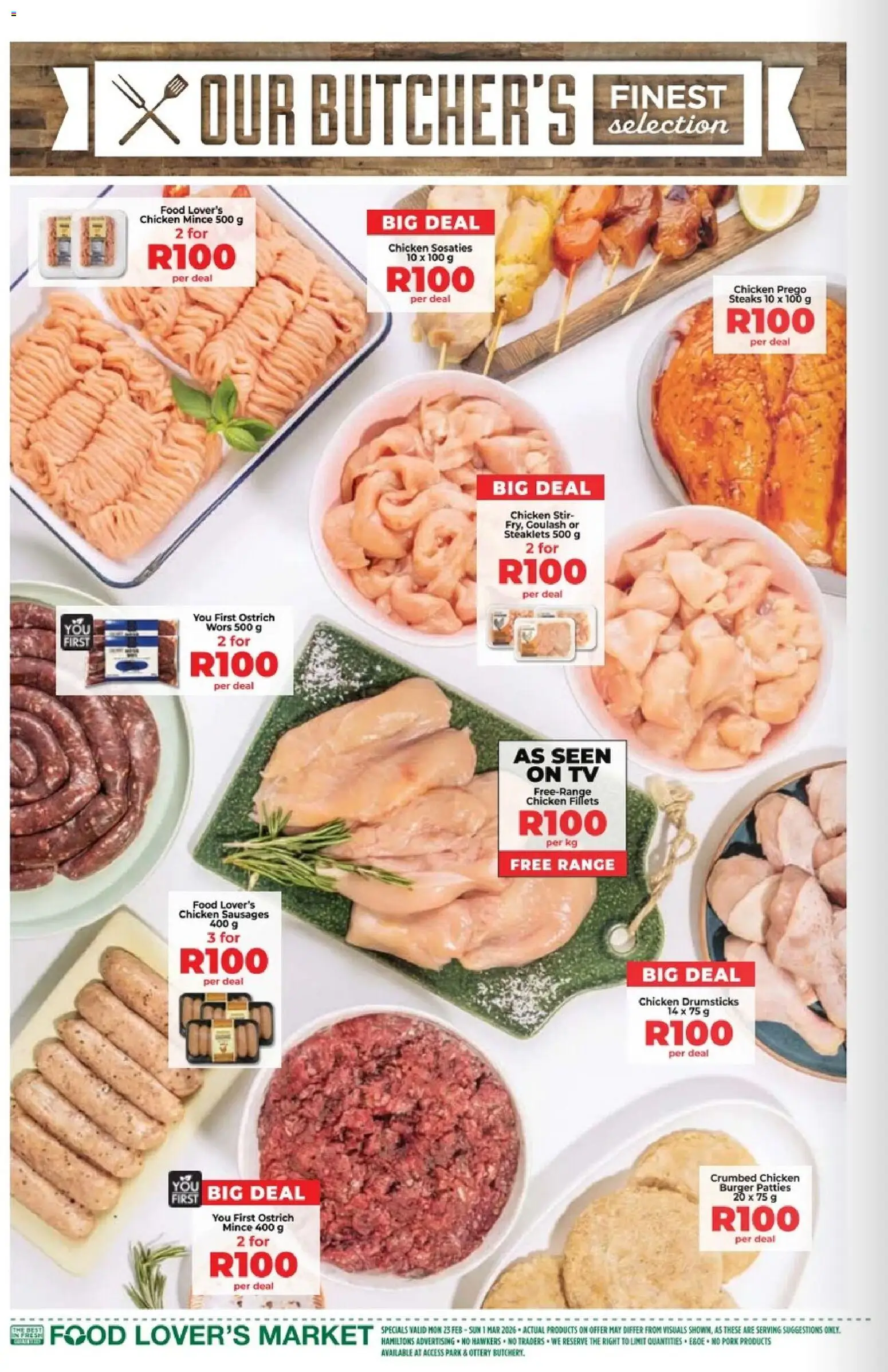 New Food Lover's Market catalogue – valid from 23.02.2026 | Page: 10 | Products: TV, Magdalenas, Chicken, Pork
