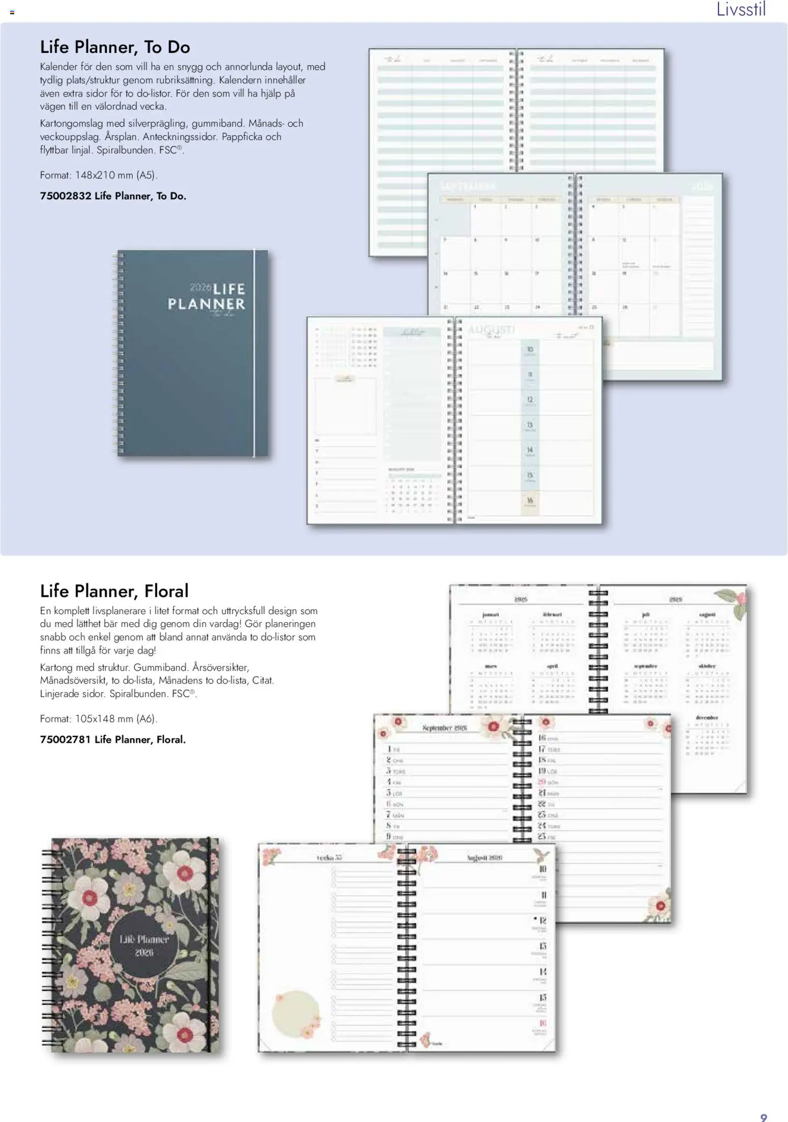 Lyreco reklamblad aktuell från 26.01.2026 | Sida: 9 | Produkter: Kartong, Kalender