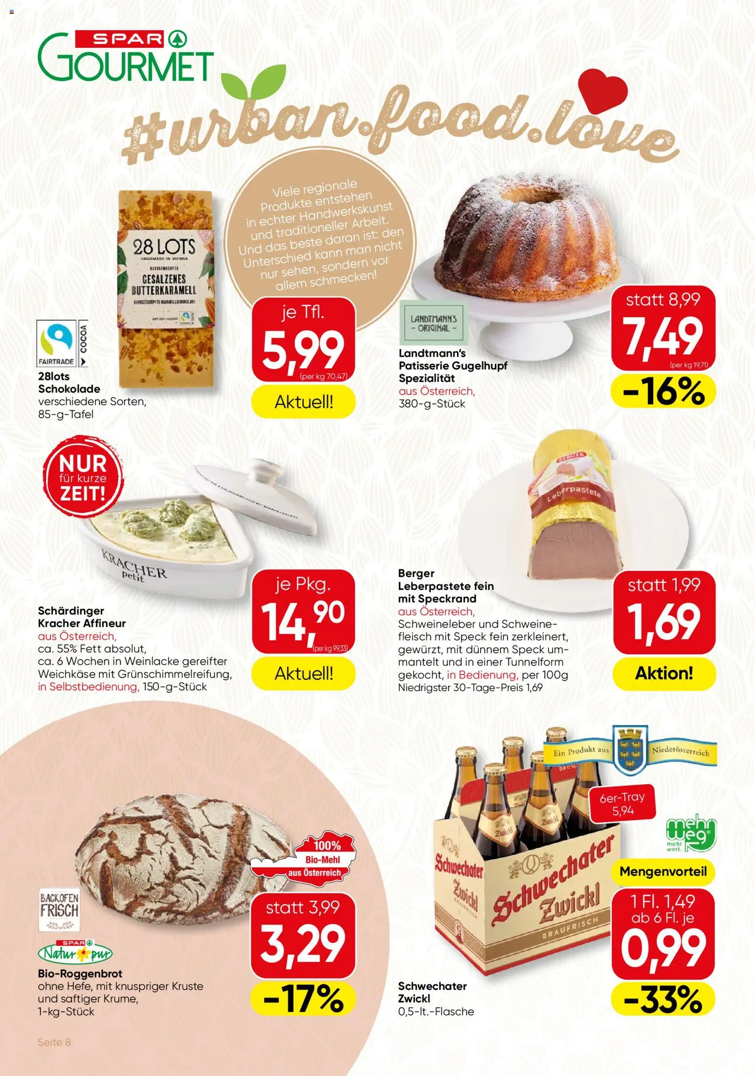 SPAR Gourmet Flugblatt gültig ab 23.10.2025 | Seite: 8 | Produkte: Schokolade
