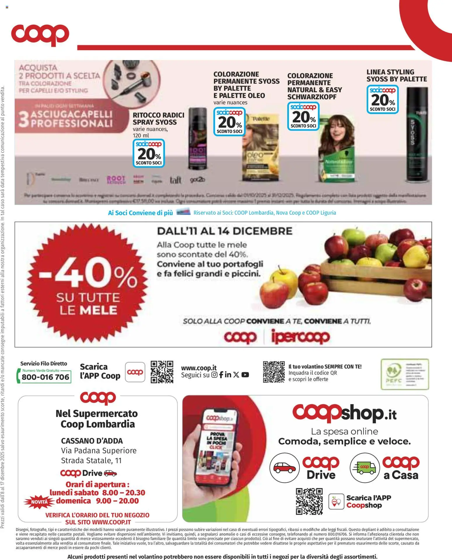 Volantino COOP del 08.12.2025 | Pagina: 21 | Prodotti: Mele, Tè, Data, Asciugacapelli