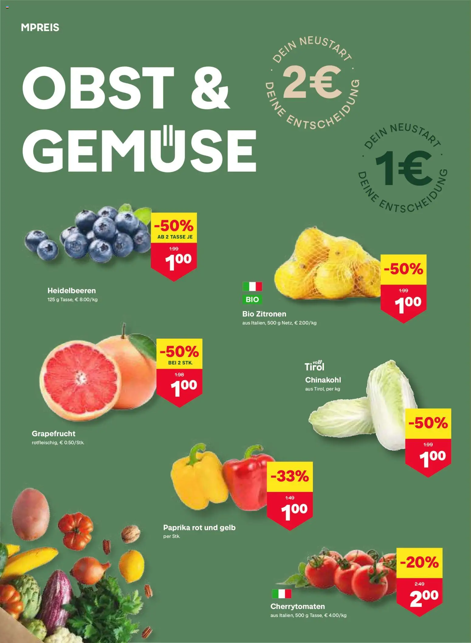 MPREIS Steyr gültig ab 20.01.2026 | Seite: 4 | Produkte: Gemüse, Obst, Chinakohl