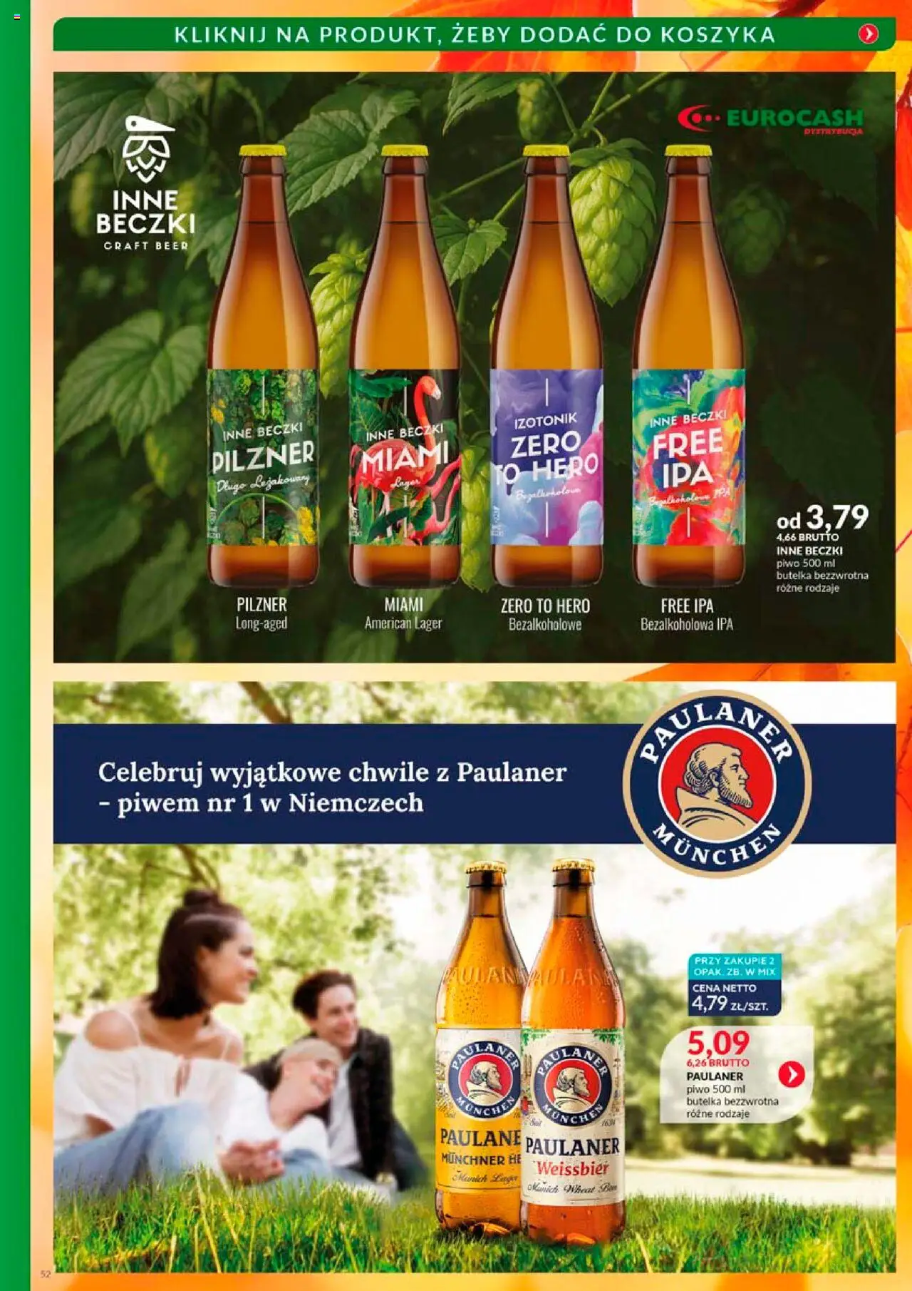 Eurocash Gazetka - Katalog Alkoholowy od 01.10.2025 | Strona: 52 | Produkty: Piwo
