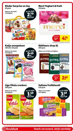 Kinder Surprise en Joy, 60 gram - Voorbeeld van een folder van Kruidvat, geldig van 31.03.2026 | Pagina: 50 | Producten: Yoghurt, Édességek, Kan, Fruit