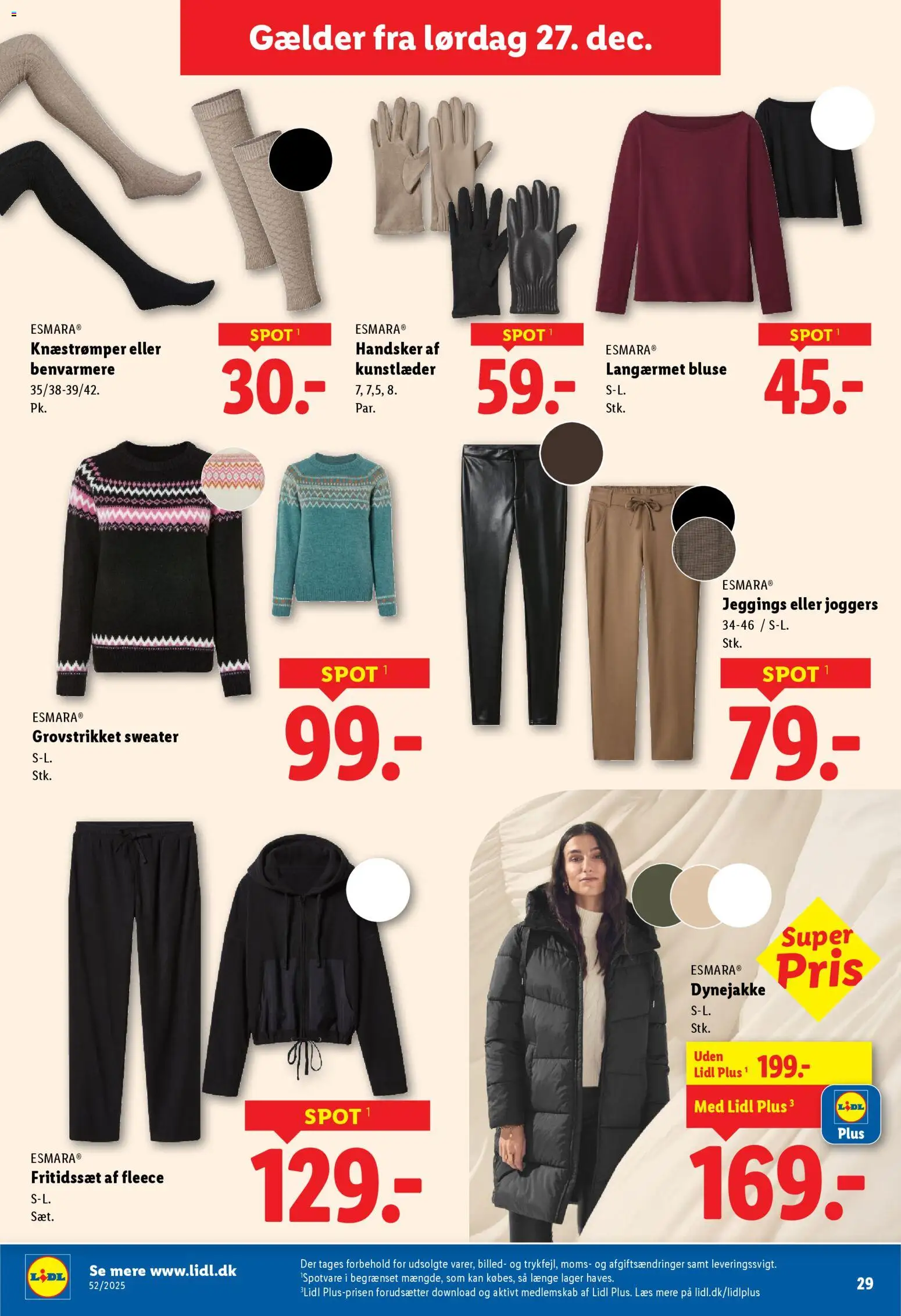 Lidl tilbudsavis – gyldig fra 27.12.2025 | Side: 9 | Produkter: Sweater, Handsker, Søm, Bluse