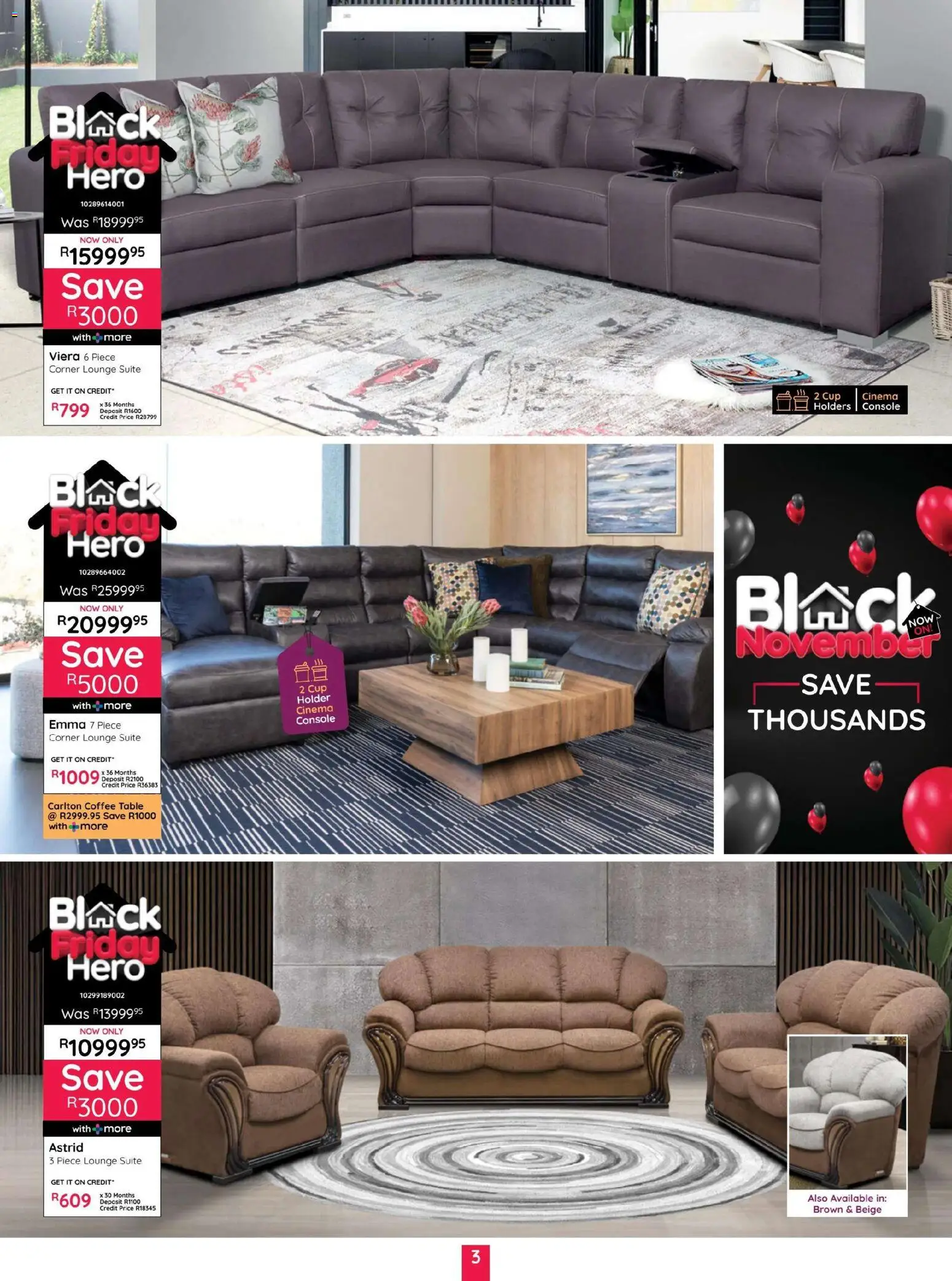 New Bradlows catalogue – valid from 10.11.2025 | Page: 3 | Products: Coffee table, Table, Lounge suite, Coffee