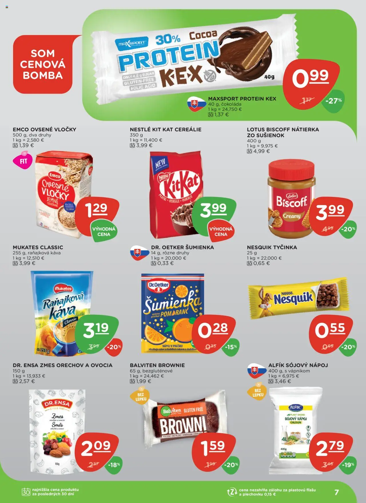 Terno leták │ platný od 10.07.2025 | Strana: 7 | Produkty: Protein, Čokoláda, Cereálie, Vločky