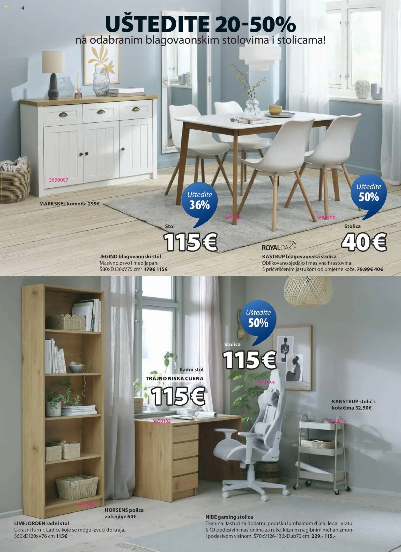 JYSK katalog | vrijedi od 18.02.2026 | Stranica: 4 | Proizvodi: Stolić, Stolica, Radni stol, Ladice