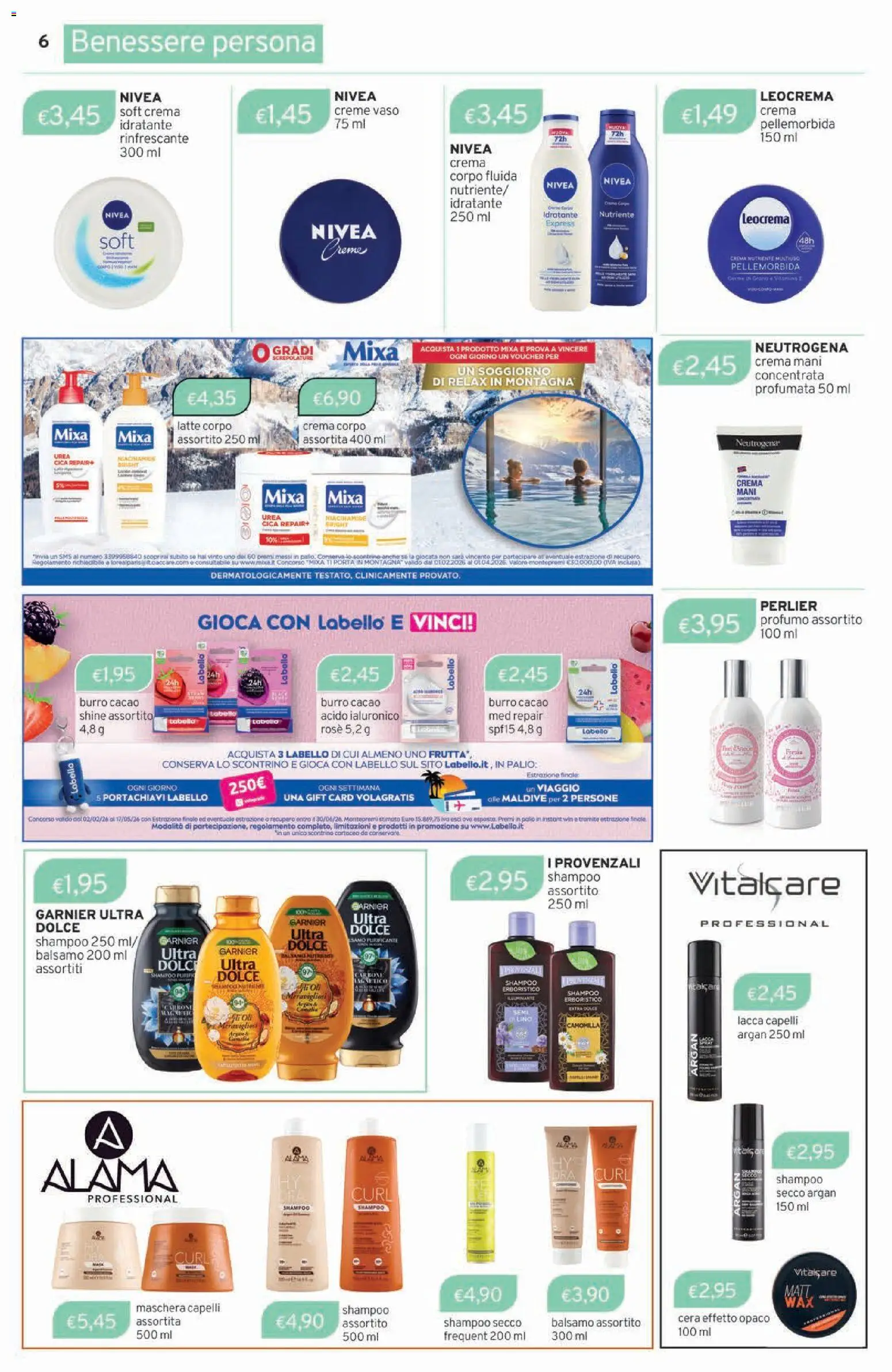 Volantino Sirene Blu del 03.03.2026 | Pagina: 6 | Prodotti: Balsamo, Lacca, Burro, Cacao