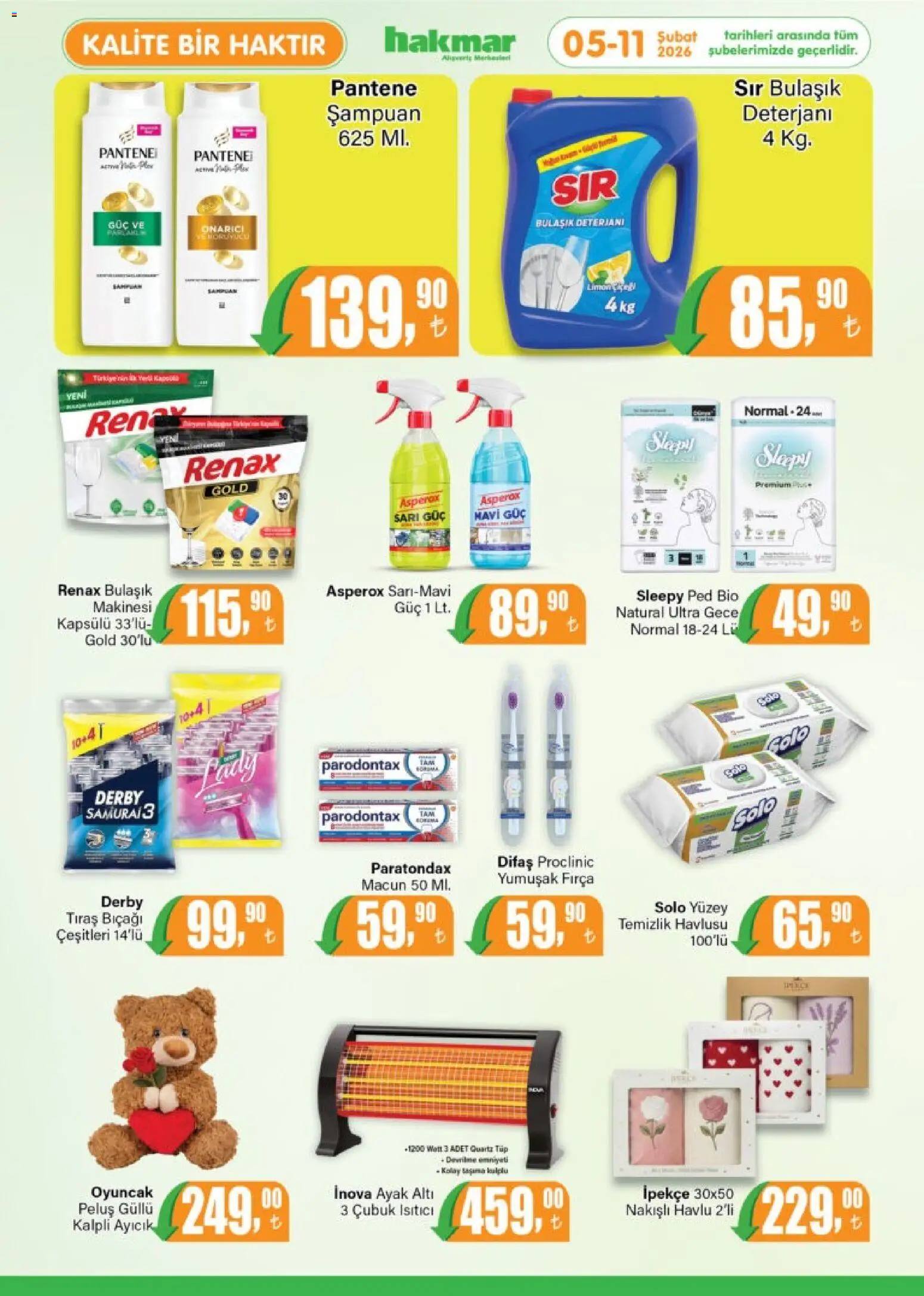 Hakmar Katalog - 05.02.2026 tarihinden itibaren geçerlidir | Sayfa: 4 | Ürünler: Şampuan, Fırça, Bulaşık deterjanı, Bulaşık makinesi