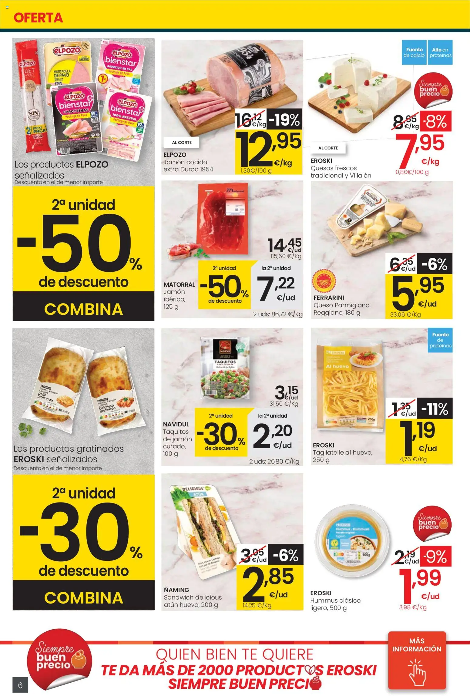Eroski - City │ válido desde el 30.10.2025 | Página: 6 | Productos: Queso, Jamón cocido, Té, Mortadela