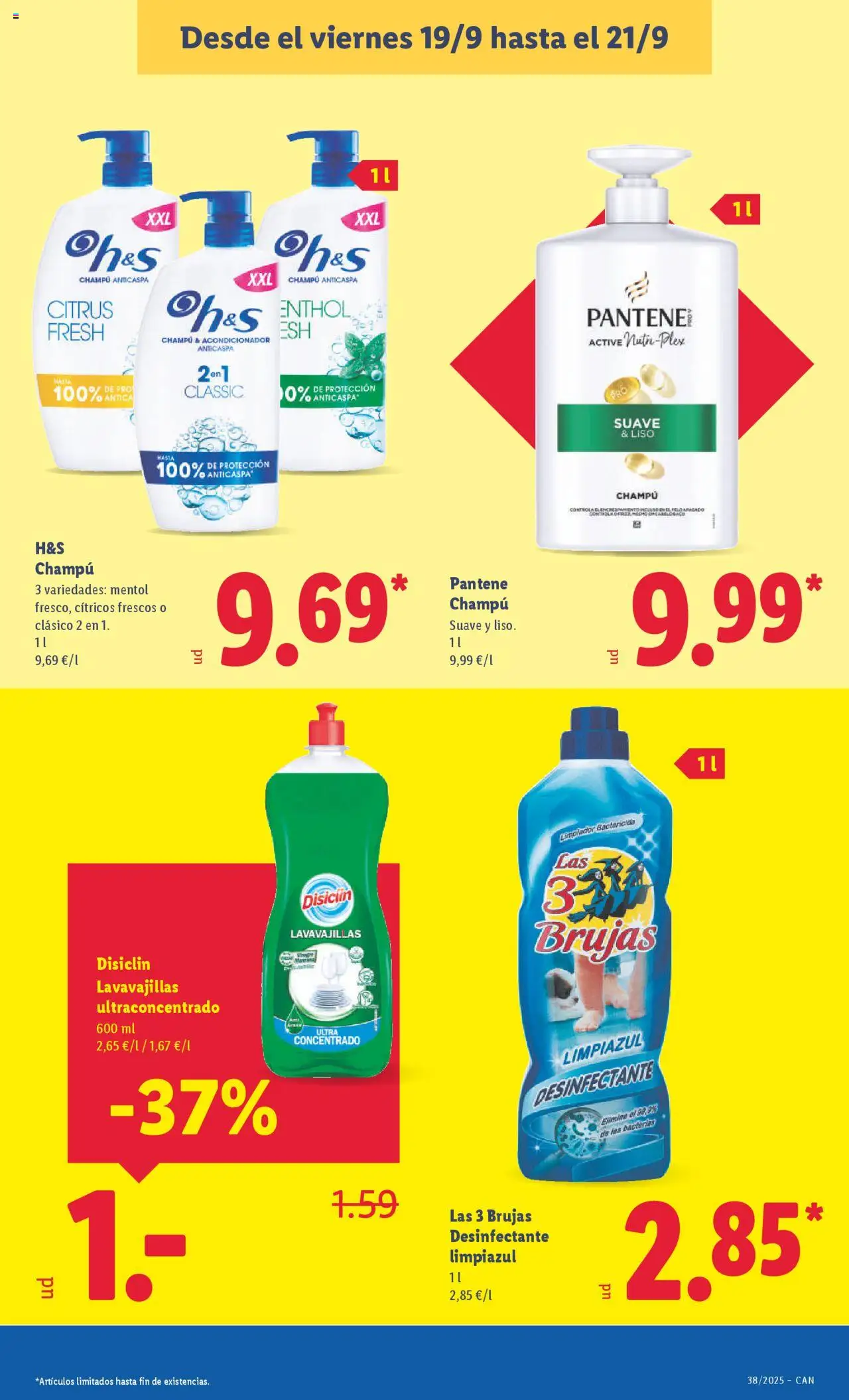 Lidl - Canarias  │ válido desde el 15.09.2025 | Página: 35 | Productos: Champú, Acondicionador, Lavavajillas, Champú anticaspa
