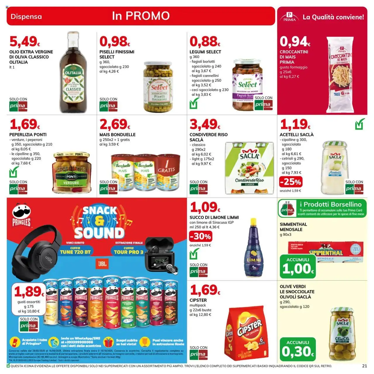 Volantino Basko del 03.06.2025 | Pagina: 21 | Prodotti: Cetrioli, Fagioli, Olive, Olio extra vergine