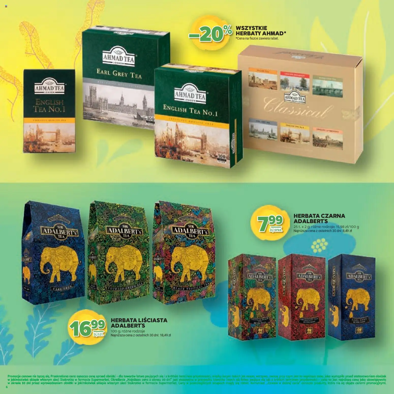 Stokrotka Gazetka - Wiosenne Inspiracje od 26.02.2026 | Strona: 6 | Produkty: Herbata liściasta, Stokrotka, Herbata