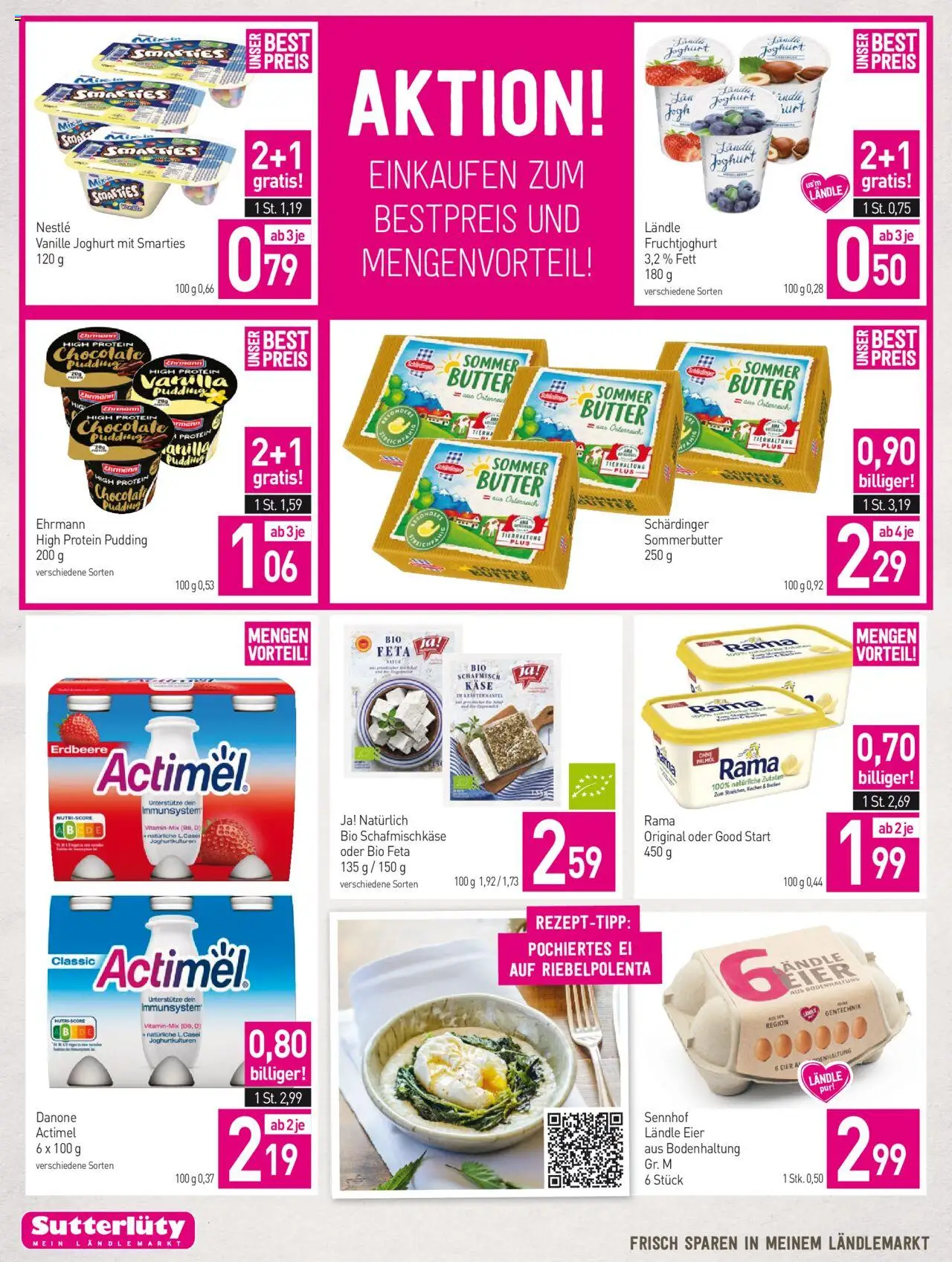 Sutterlüty Flugblatt gültig ab 16.10.2025 | Seite: 4 | Produkte: Butter, Käse, Joghurt, Eier