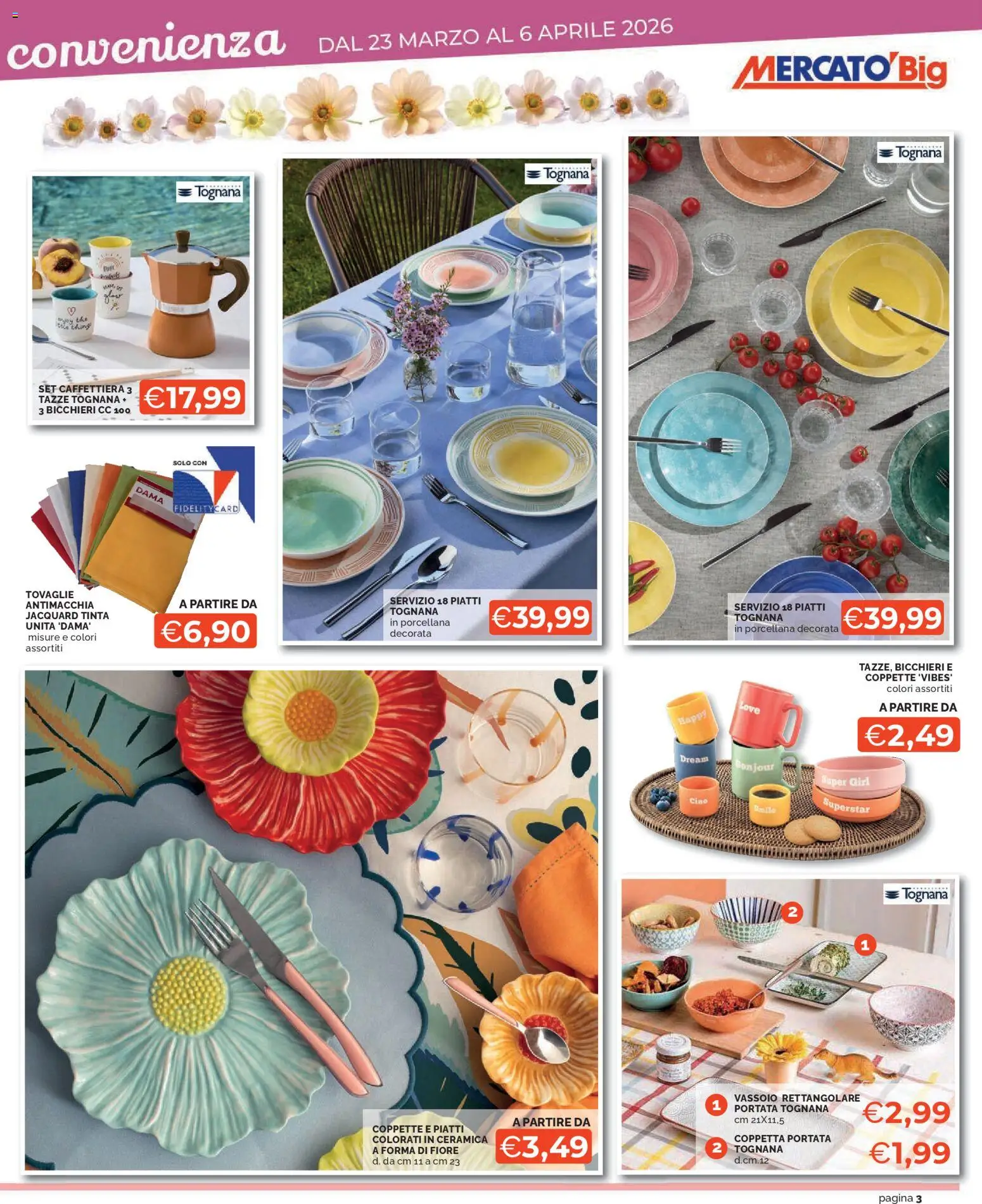 Volantino Mercatò del 23.03.2026 | Pagina: 3 | Prodotti: Caffettiera, Vassoio