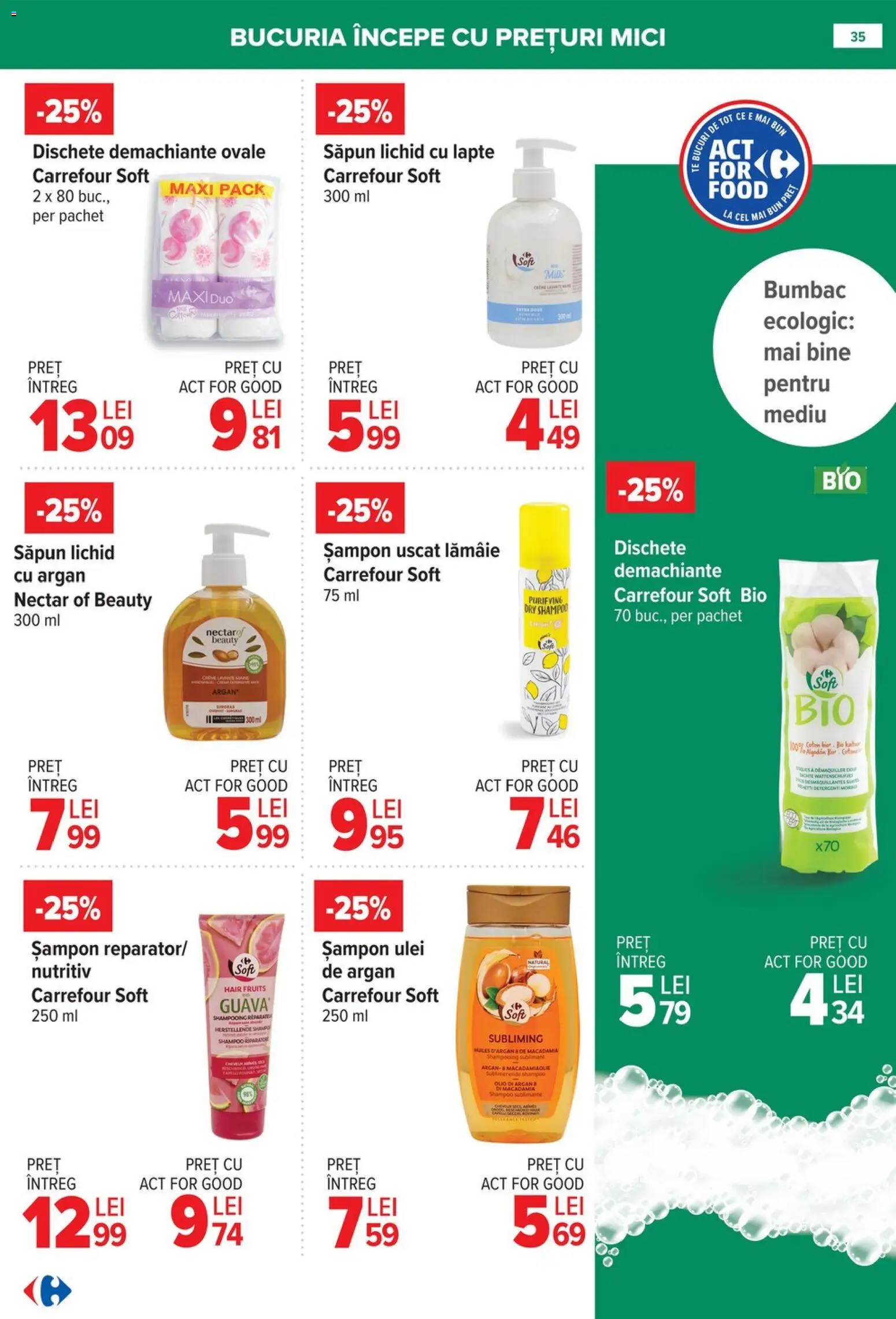 Noul catalog Carrefour – valabil de la 08.01.2026 | Pagină: 35 | Produse: Mici, Șampon, Lămâie, Șampon uscat