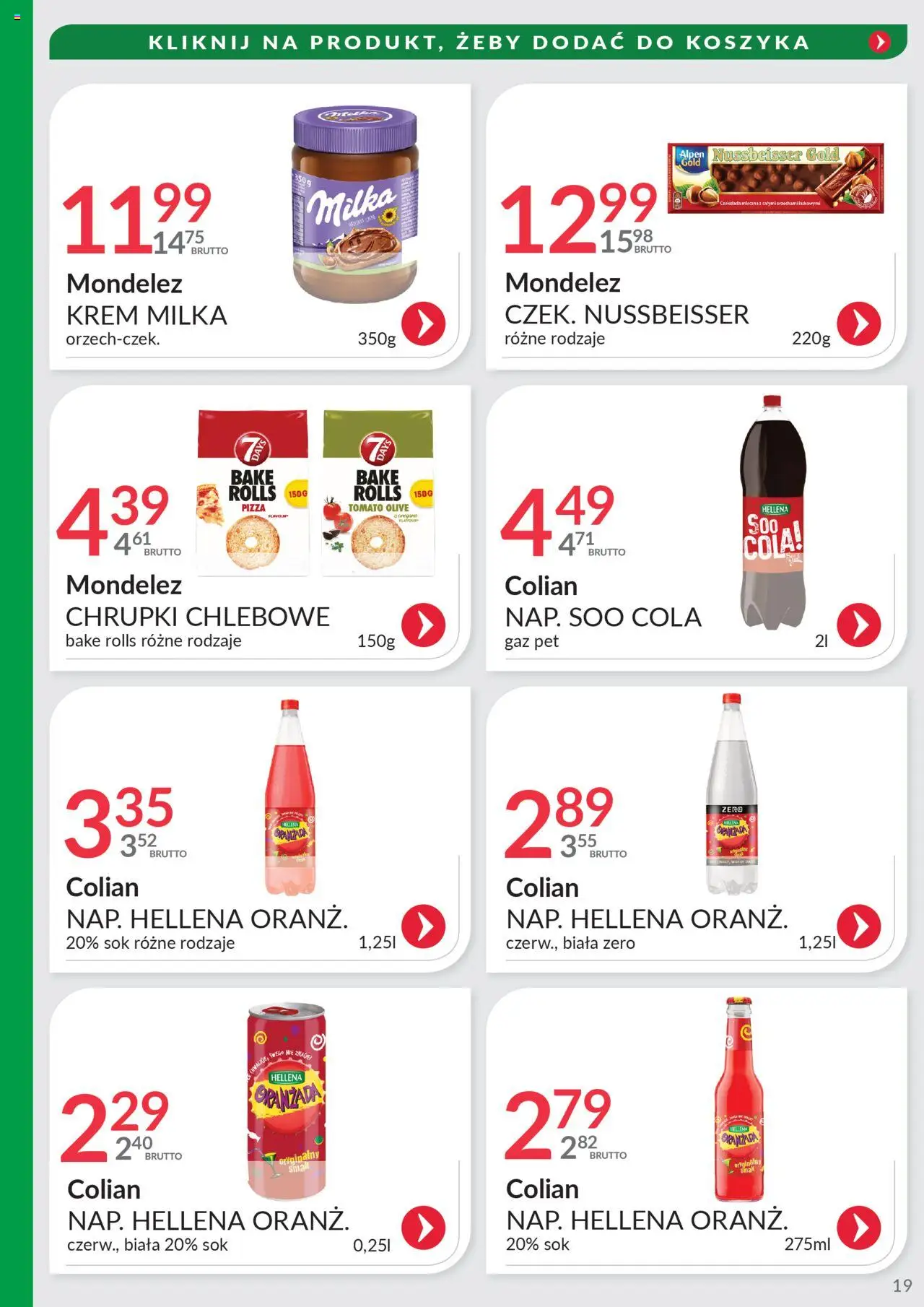 Eurocash Gazetka - Oferta Południe od 28.09.2025 | Strona: 19 | Produkty: Chrupki, Milka, Sok, Krem