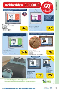 Carrefour folder  - Voorbeeld van een folder van Carrefour, geldig van 26.12.2025 | Pagina: 11 | Producten: Velours, Dekbed