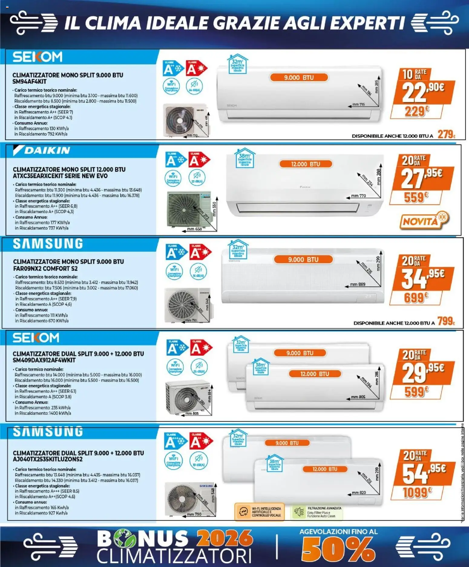 Volantino Expert del 09.04.2026 | Pagina: 27 | Prodotti: Climatizzatore, Samsung