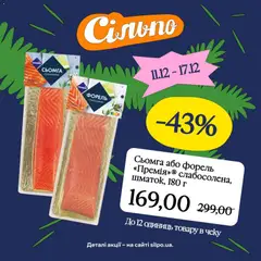 Сільпо акції дійснийкції з 11.12.2025 | Сторінка: 9 | Товари: Сьомга, Форель