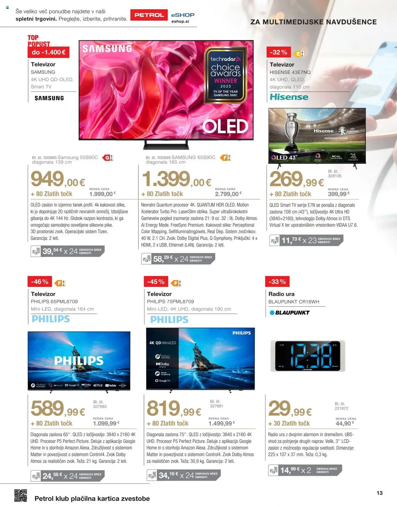 Petrol katalog │ velja od 01.07.2025 | Stran: 13 | Izdelki: Ura, Tv, Radio, Teza