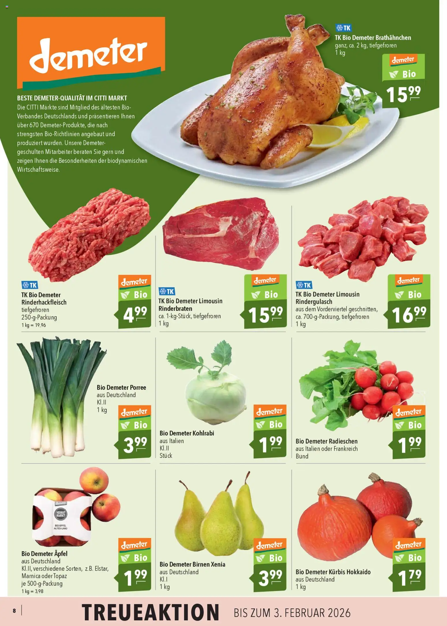 CITTI Markt Prospekt 	 – gültig ab 05.11.2025 | Seite: 8 | Produkte: Rinderbraten, Rindergulasch, Kohlrabi, Kürbis