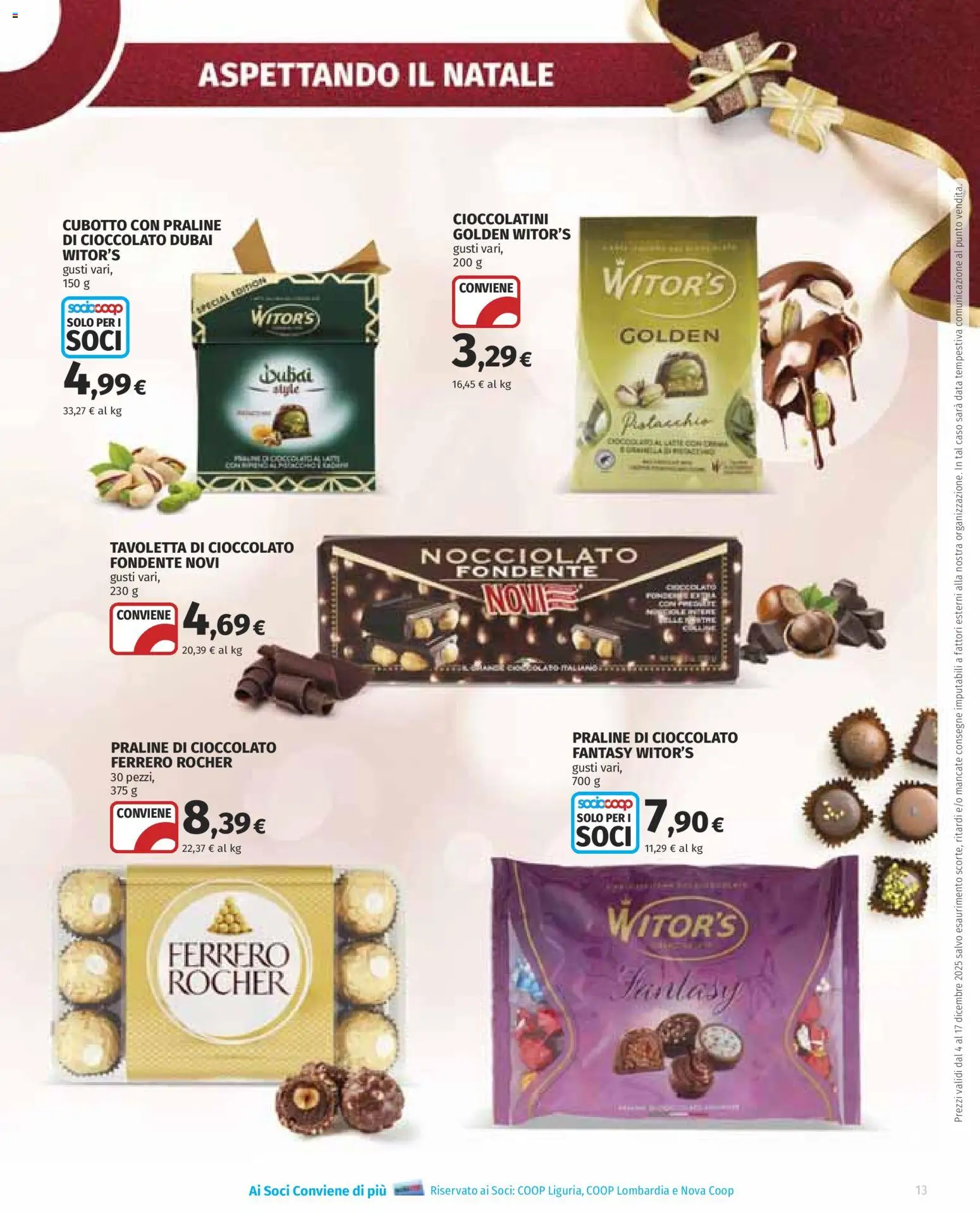 Volantino Ipercoop del 04.12.2025 | Pagina: 13 | Prodotti: Cioccolato, Data, Cioccolatini