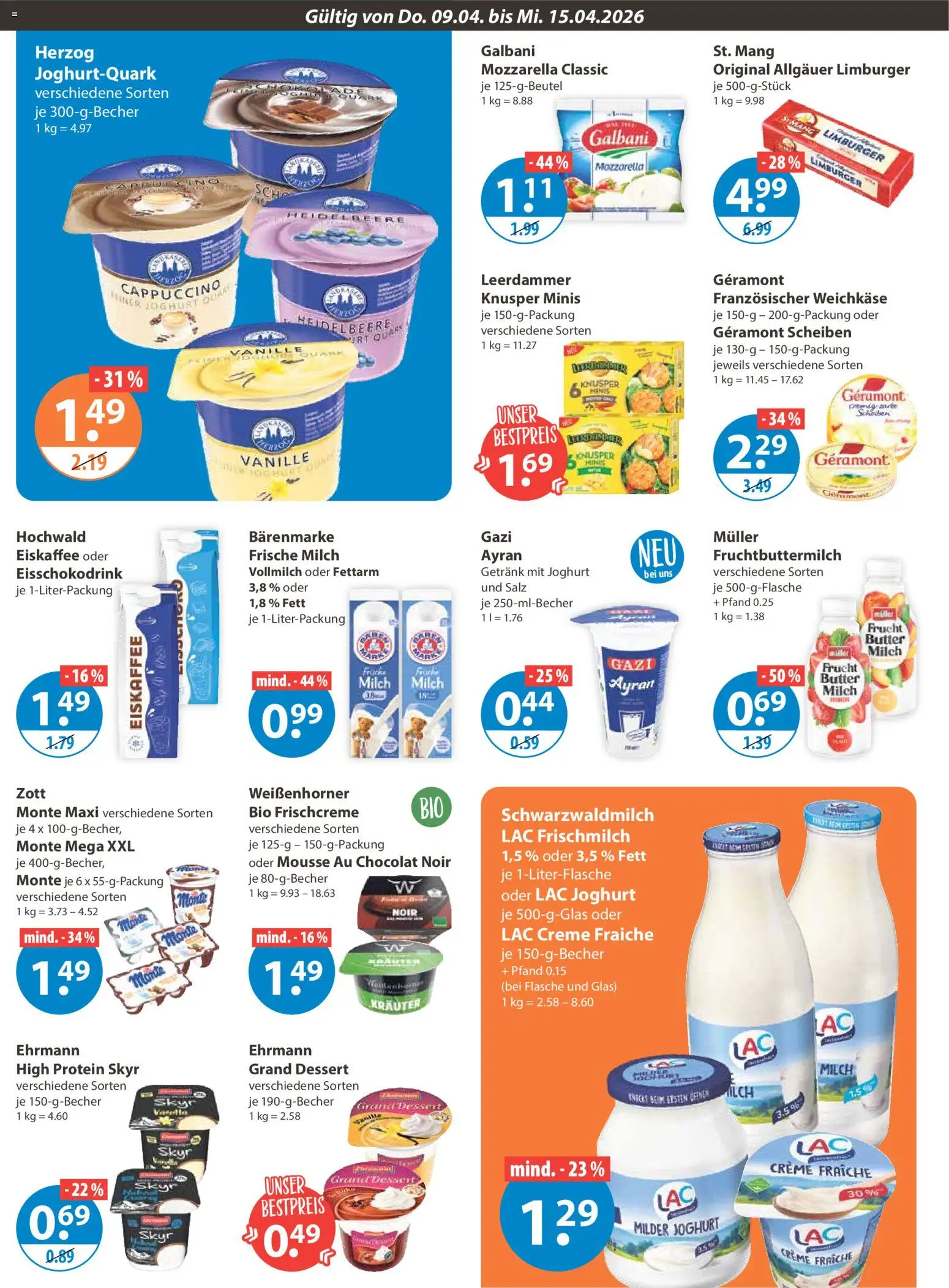 V-Markt Schwaben / Oberbayern – gültig ab 09.04.2026 | Seite: 6 | Produkte: Geramont, Butter, Joghurt, Skyr