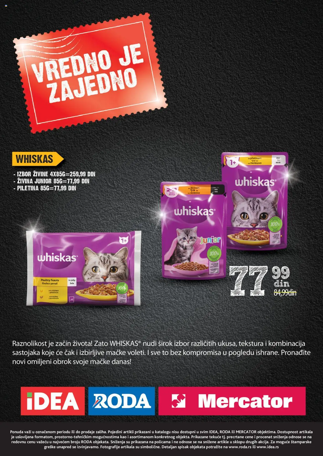 Idea katalog - važi od 18.09.2025 | Strana: 28 | Proizvode: Piletina, Whiskas