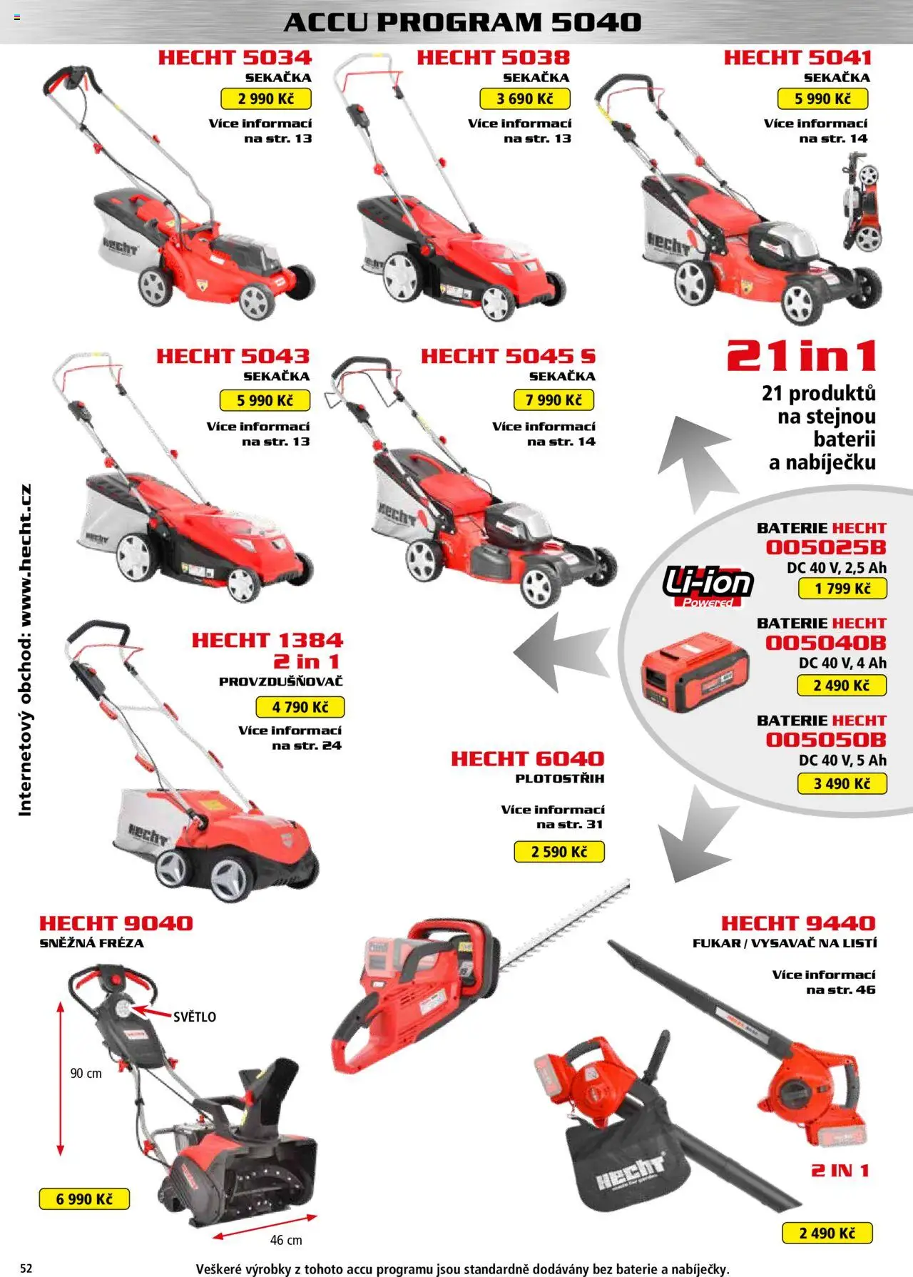 Hecht katalog - Jaro-léto 2025 od 22.04.2025 | Strana: 52 | Produkty: Hecht, Plotostřih, Vysavač, Sekačka
