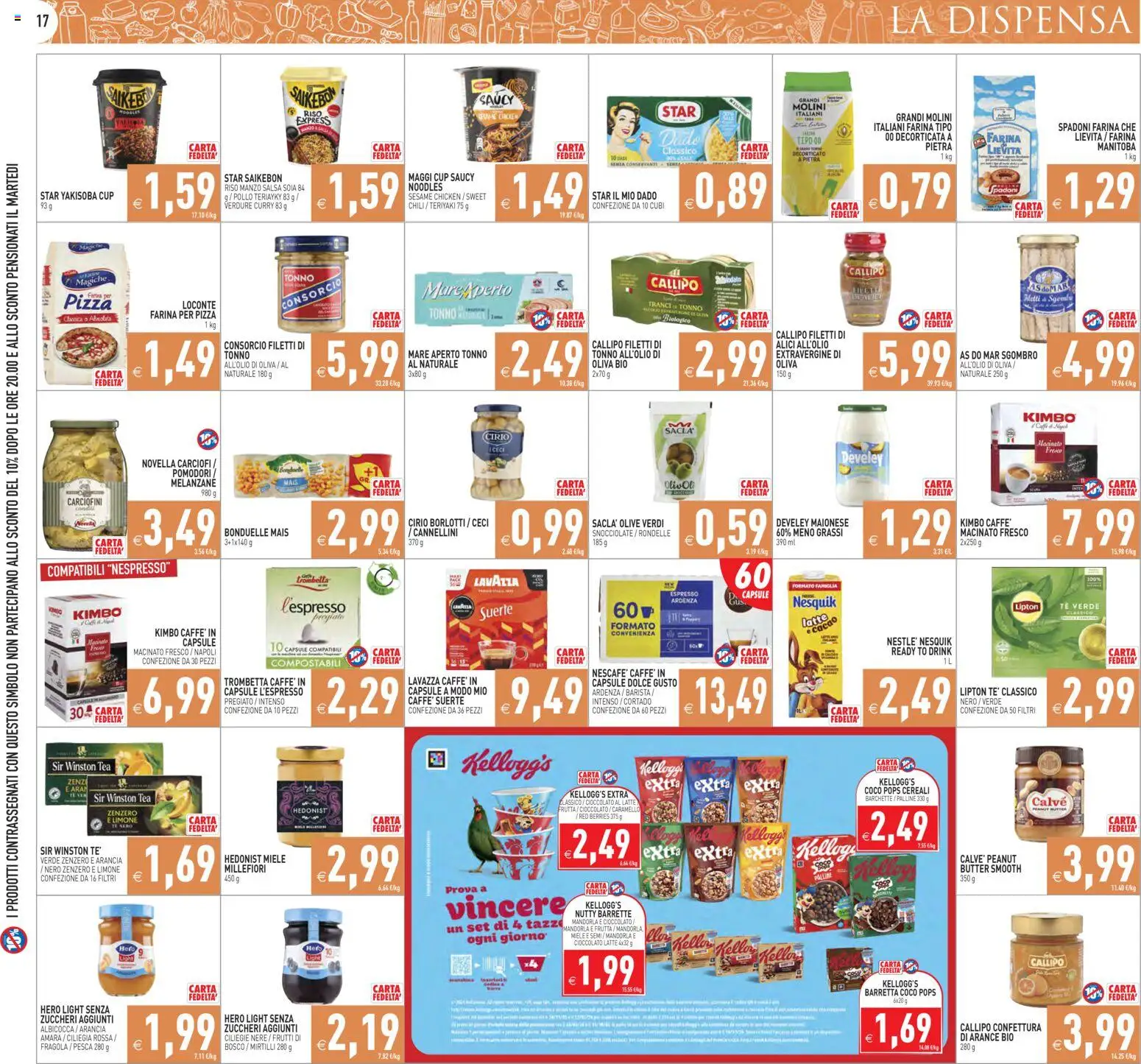 Volantino PIM Supermercati del 06.03.2026 | Pagina: 17 | Prodotti: Ceci, Farina, Tonno al naturale, Mais