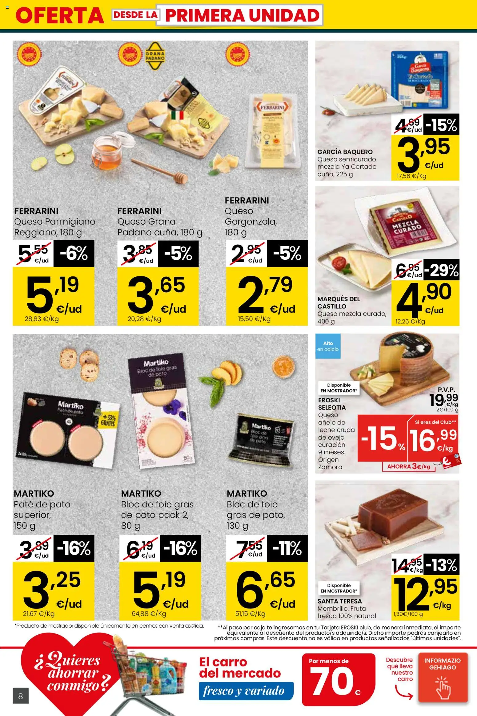 Eroski - Quieres ahorrar conmigo City │ válido desde el 26.03.2026 | Página: 8 | Productos: Leche, Queso, Té, Caja