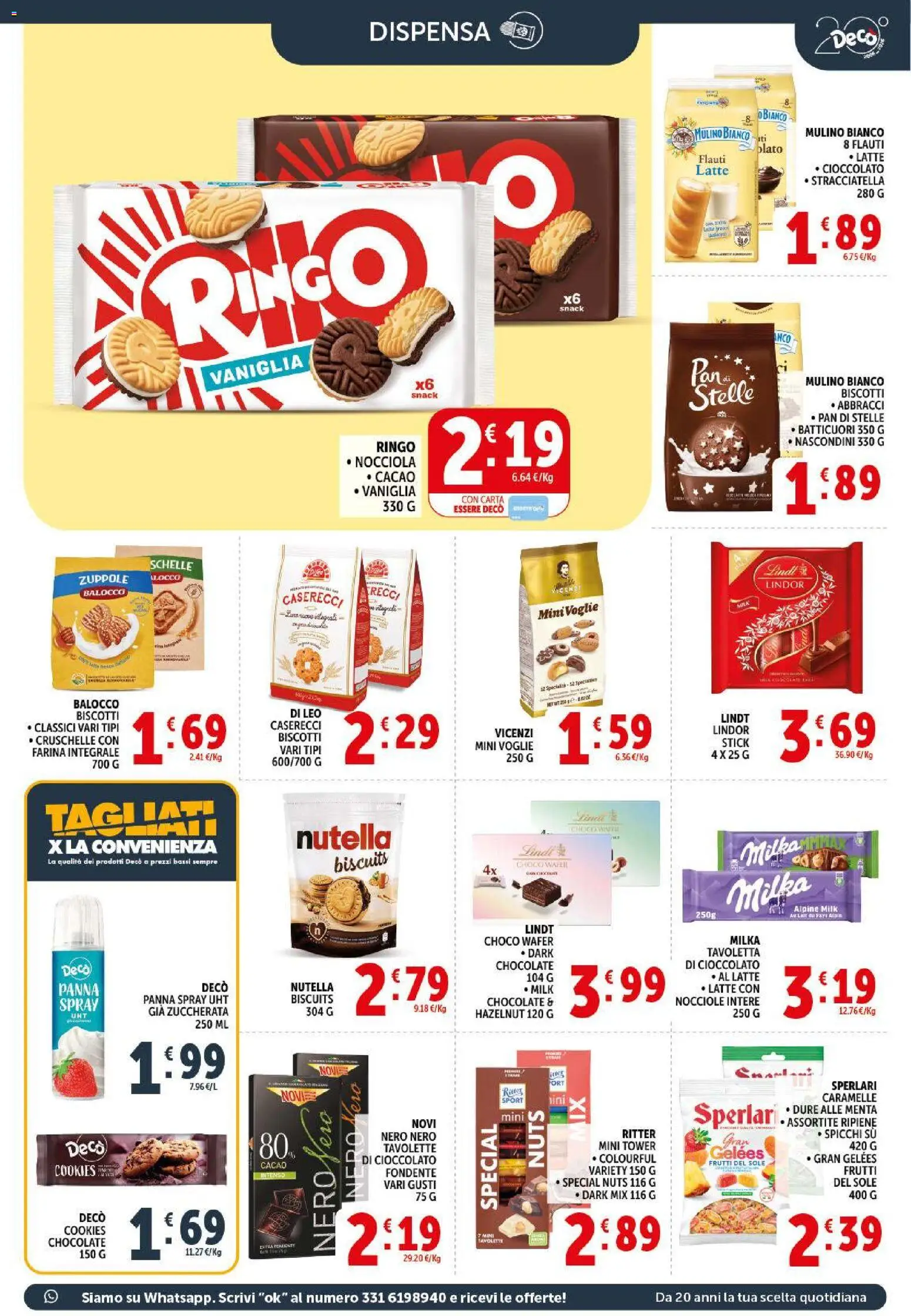 Volantino Decò del 17.03.2026 | Pagina: 11 | Prodotti: Cioccolato, Latte, Nutella, Menta