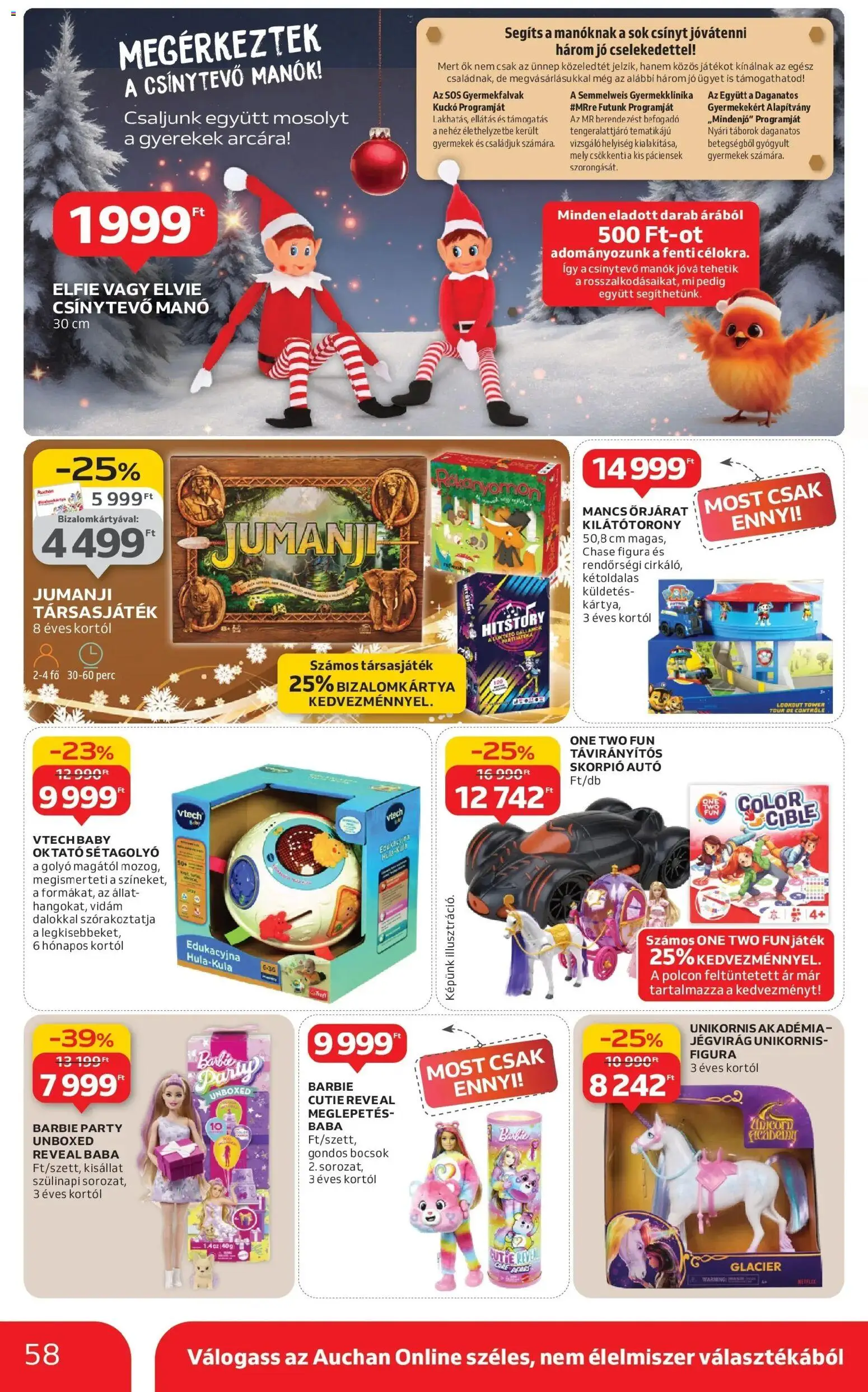 Auchan akciós ujság - amely érvényes a következő dátumtól: 18.12.2025 | Oldal: 58 | Termékek: Játék, Társasjáték