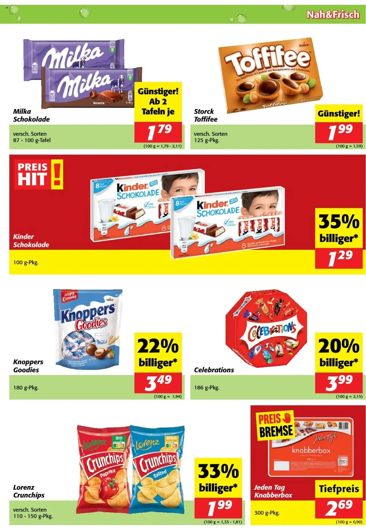 Nah und Frisch Flugblatt gültig ab 20.08.2025 | Seite: 3 | Produkte: Regal, Milch, Schokolade