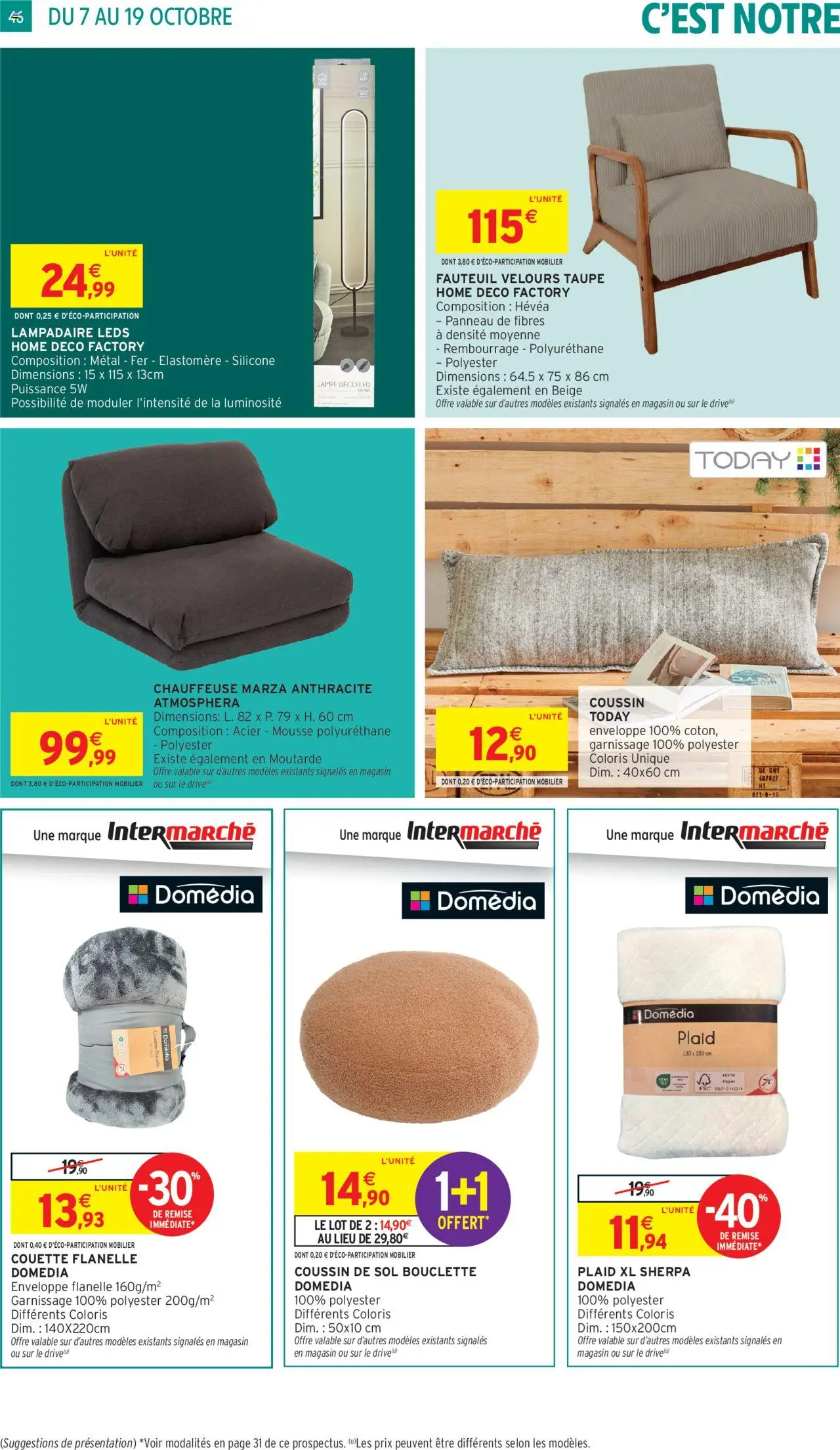 {H1} | Page: 46 | Produits: Lampadaire, Enveloppe, Mousse, Moutarde