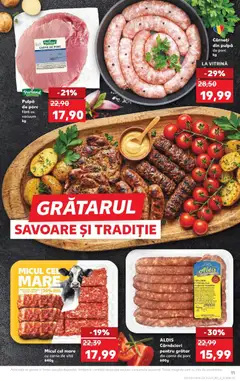 Ofertele Kaufland valabile de la 15.04.2026 | Pagină: 11 | Produse: Grătar, Vitrină, Carne De Porc, Carne De Vită
