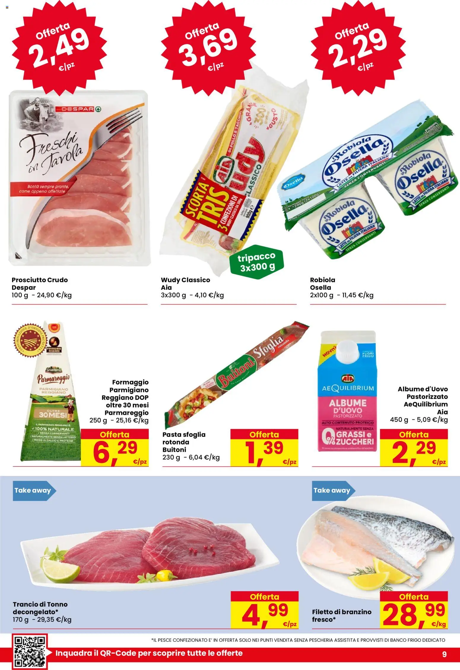 Volantino Despar del 05.03.2026 | Pagina: 9 | Prodotti: Pollo, Pasta sfoglia, Pasta, Tonno